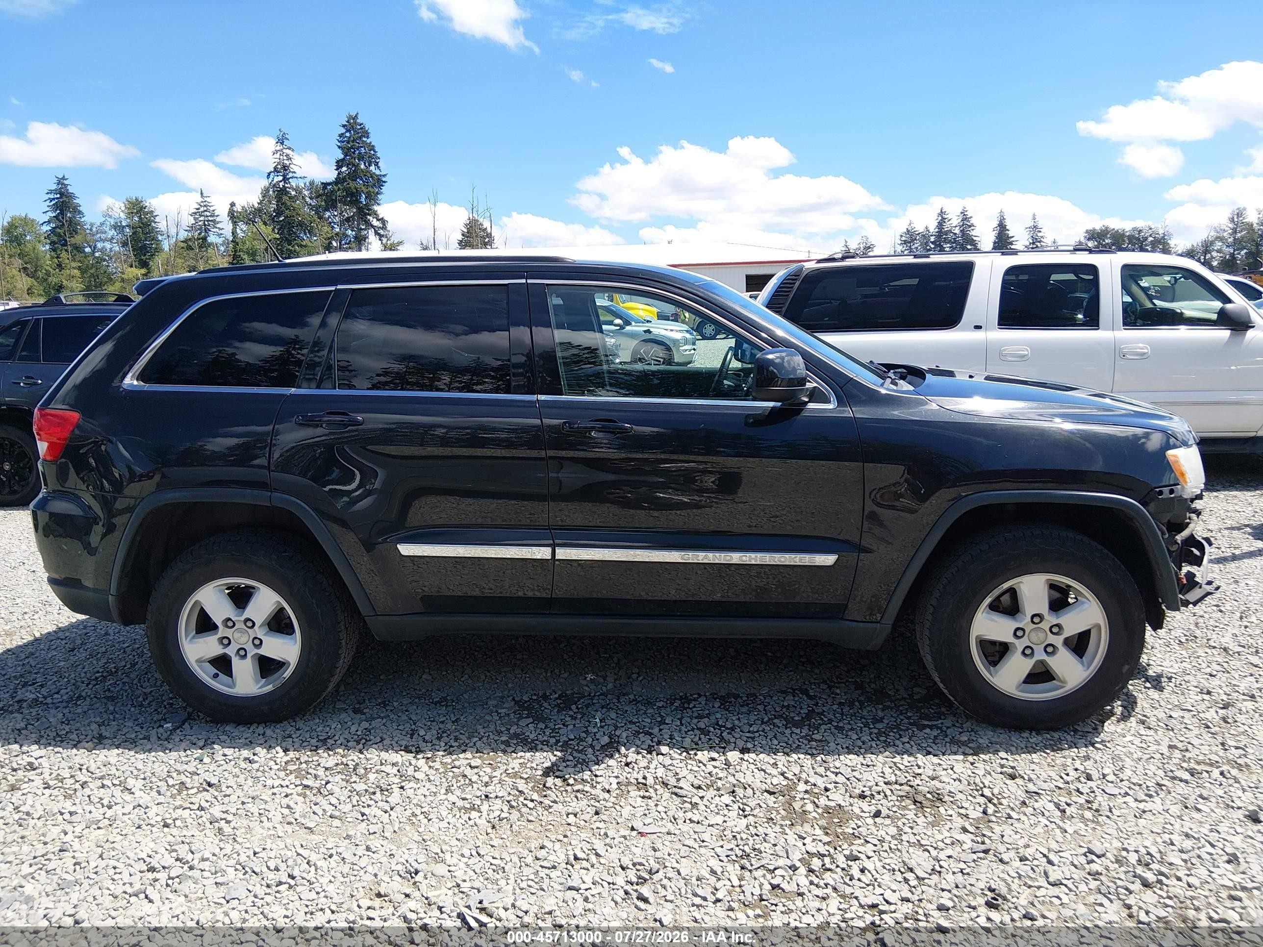 2013 Jeep Grand Cherokee Laredo Black vin: 1C4RJFAG1DC578261