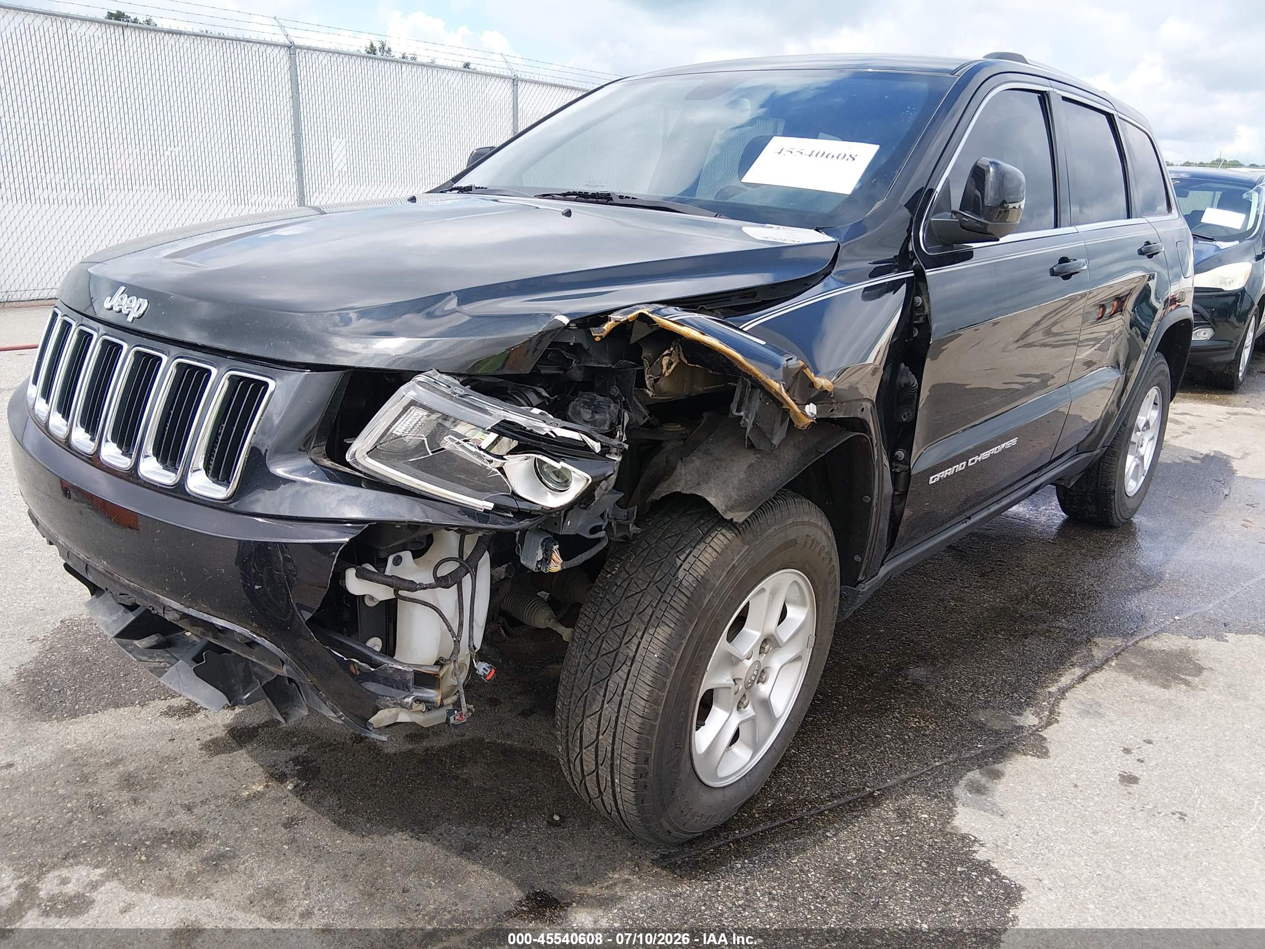 2014 Jeep Grand Cherokee Laredo Black vin: 1C4RJFAG1EC110676