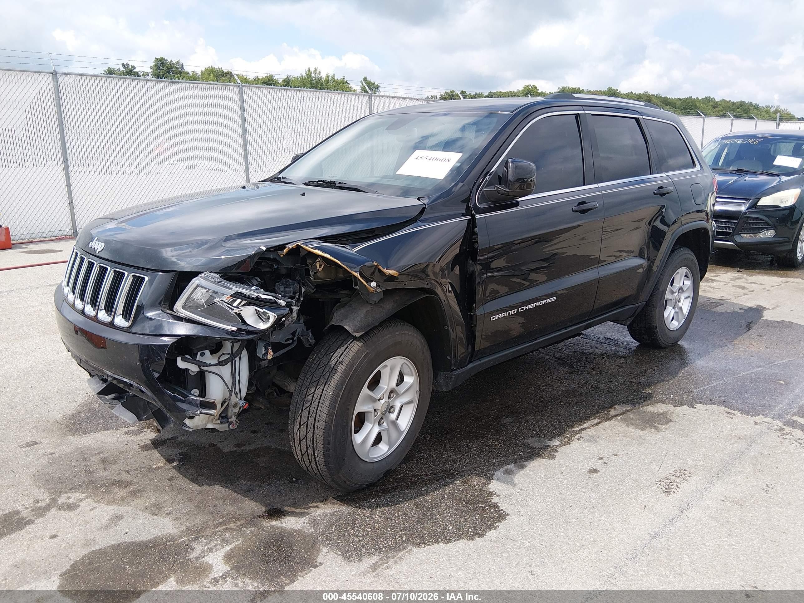 2014 Jeep Grand Cherokee Laredo Black vin: 1C4RJFAG1EC110676