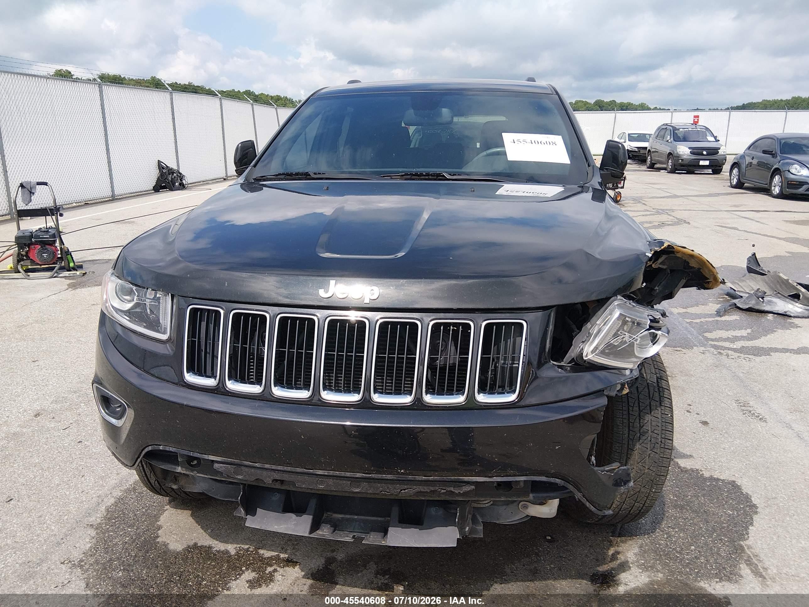2014 Jeep Grand Cherokee Laredo Black vin: 1C4RJFAG1EC110676
