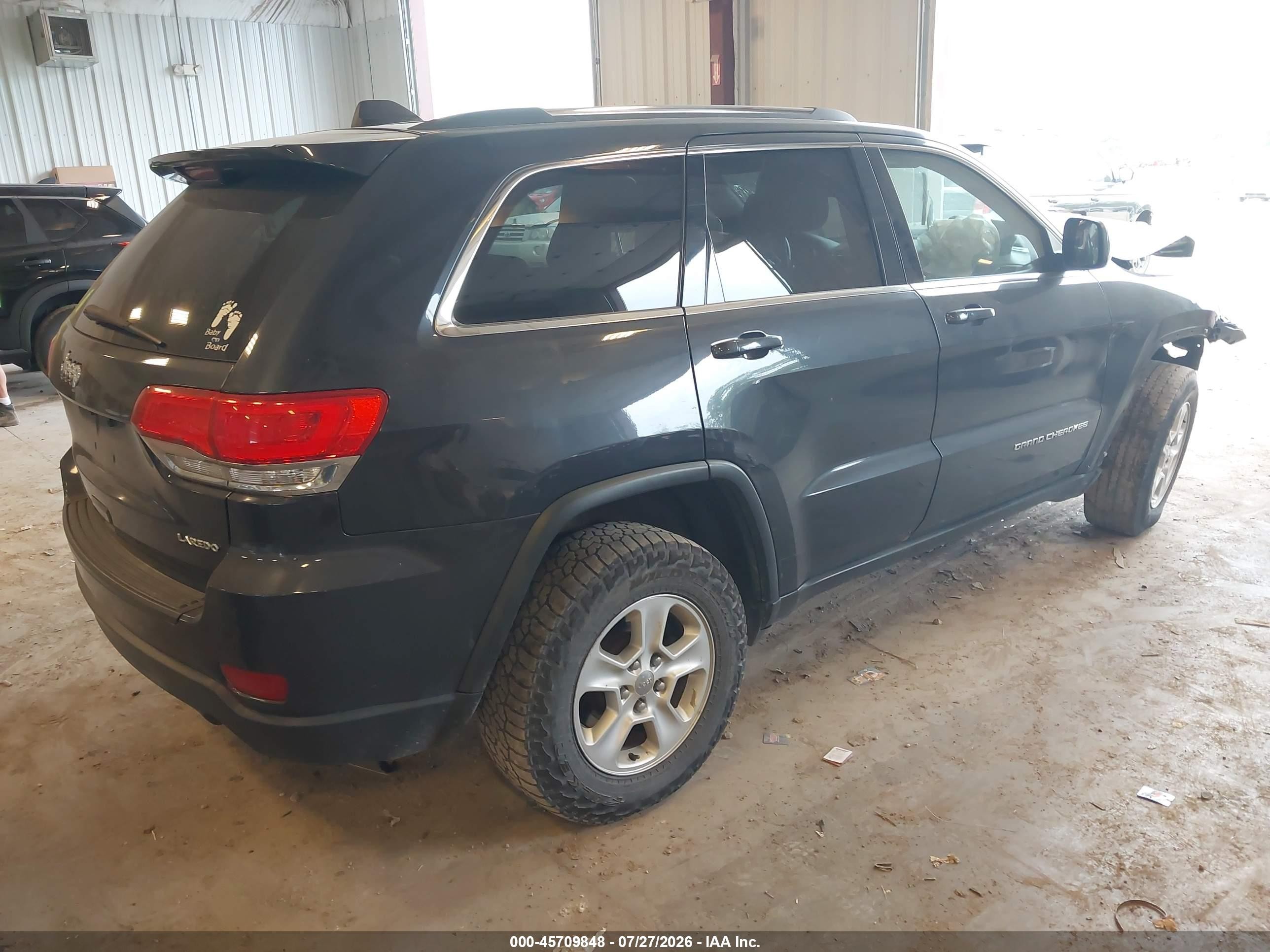 2014 Jeep Grand Cherokee Laredo Black vin: 1C4RJFAG1EC209028