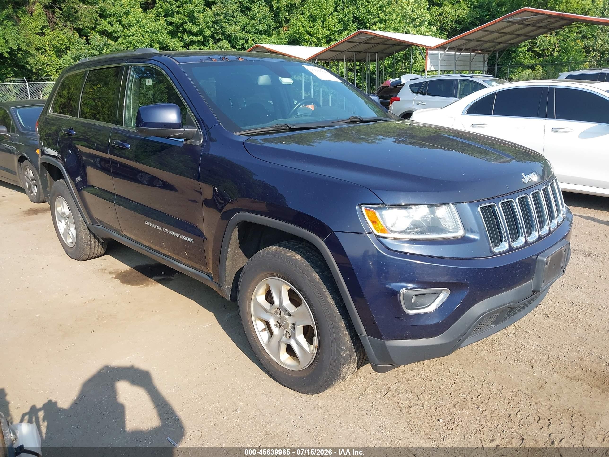 2014 Jeep Grand Cherokee Laredo Dark Blue vin: 1C4RJFAG1EC242241