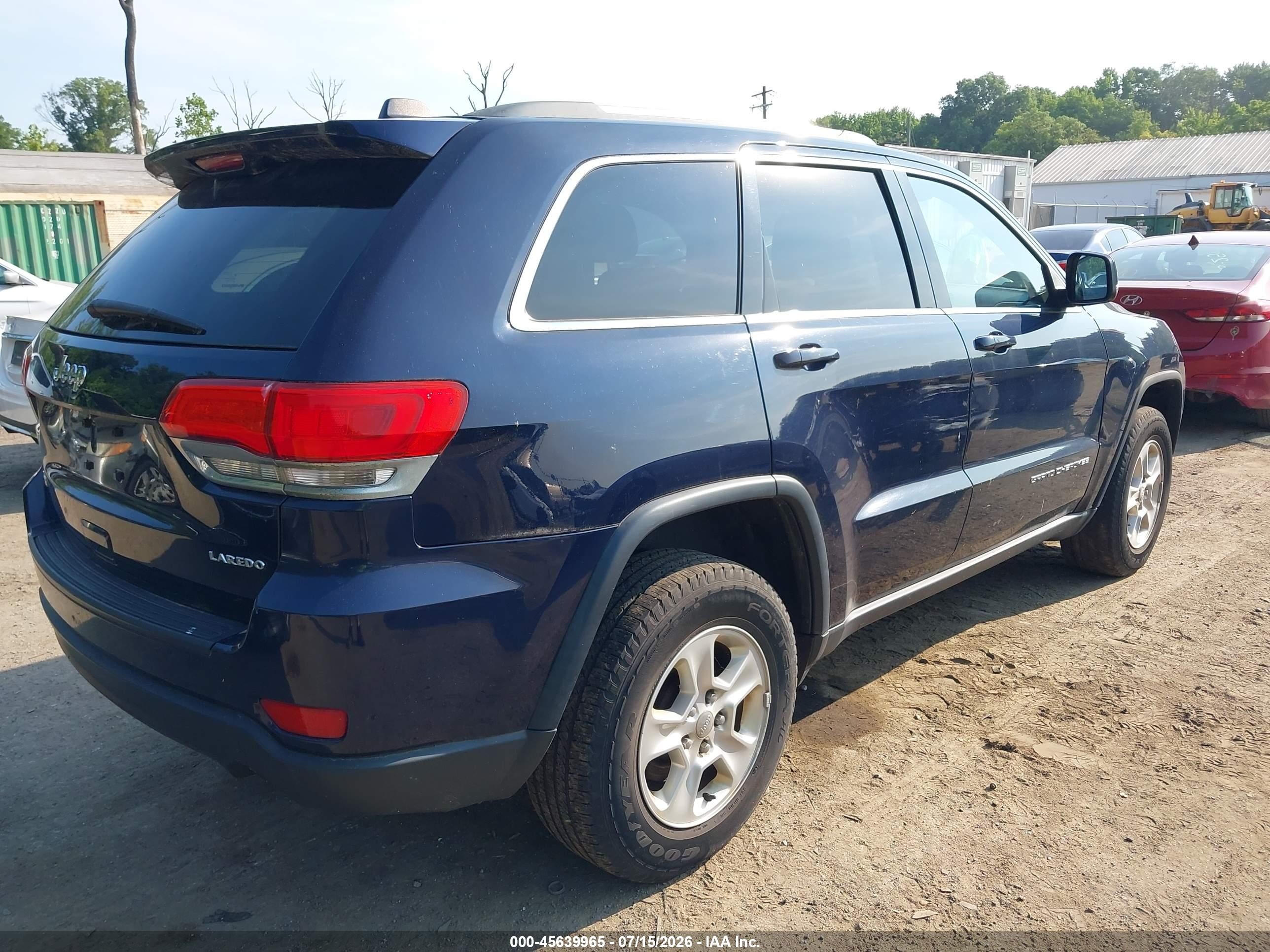 2014 Jeep Grand Cherokee Laredo Dark Blue vin: 1C4RJFAG1EC242241