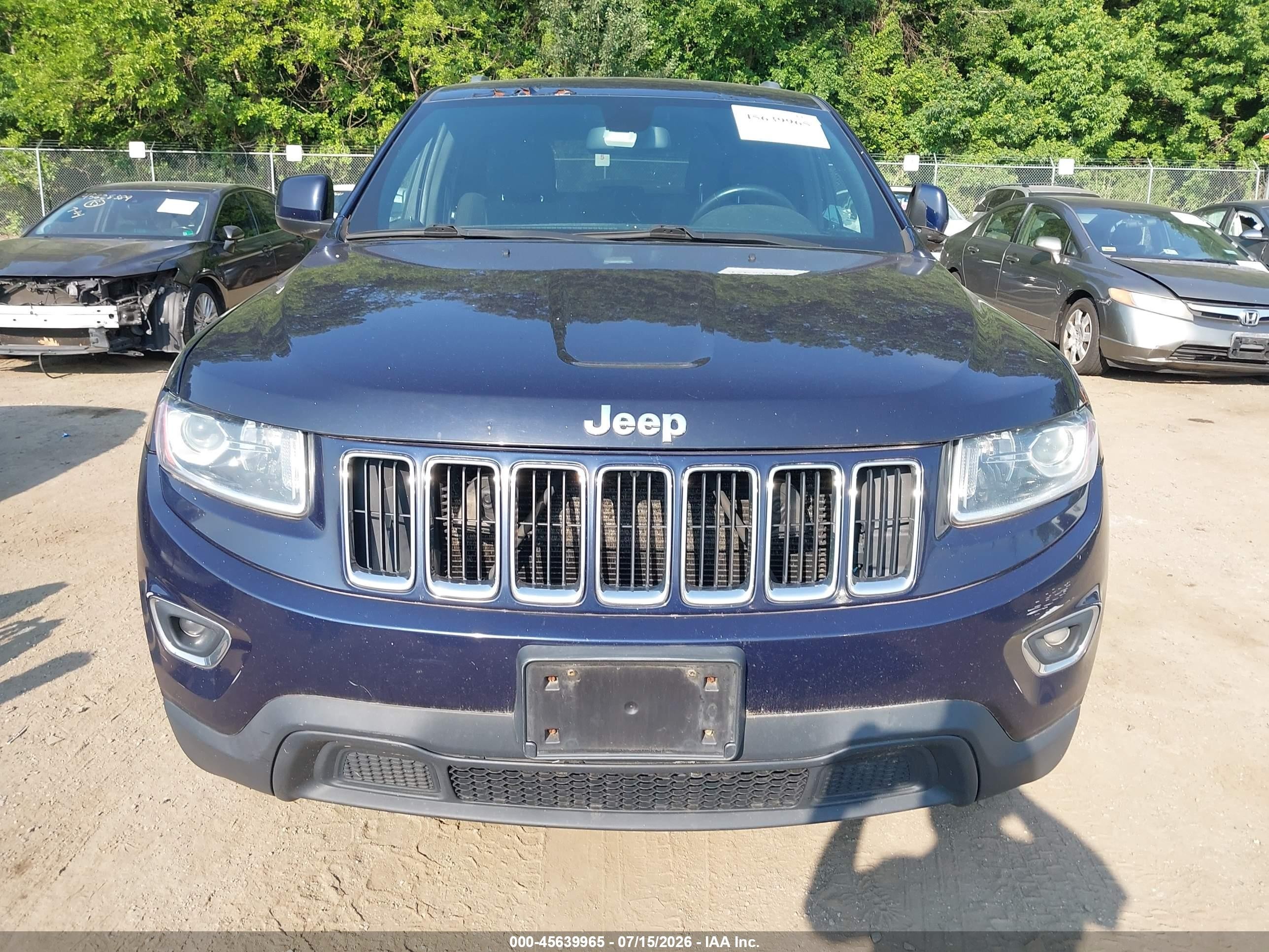 2014 Jeep Grand Cherokee Laredo Dark Blue vin: 1C4RJFAG1EC242241