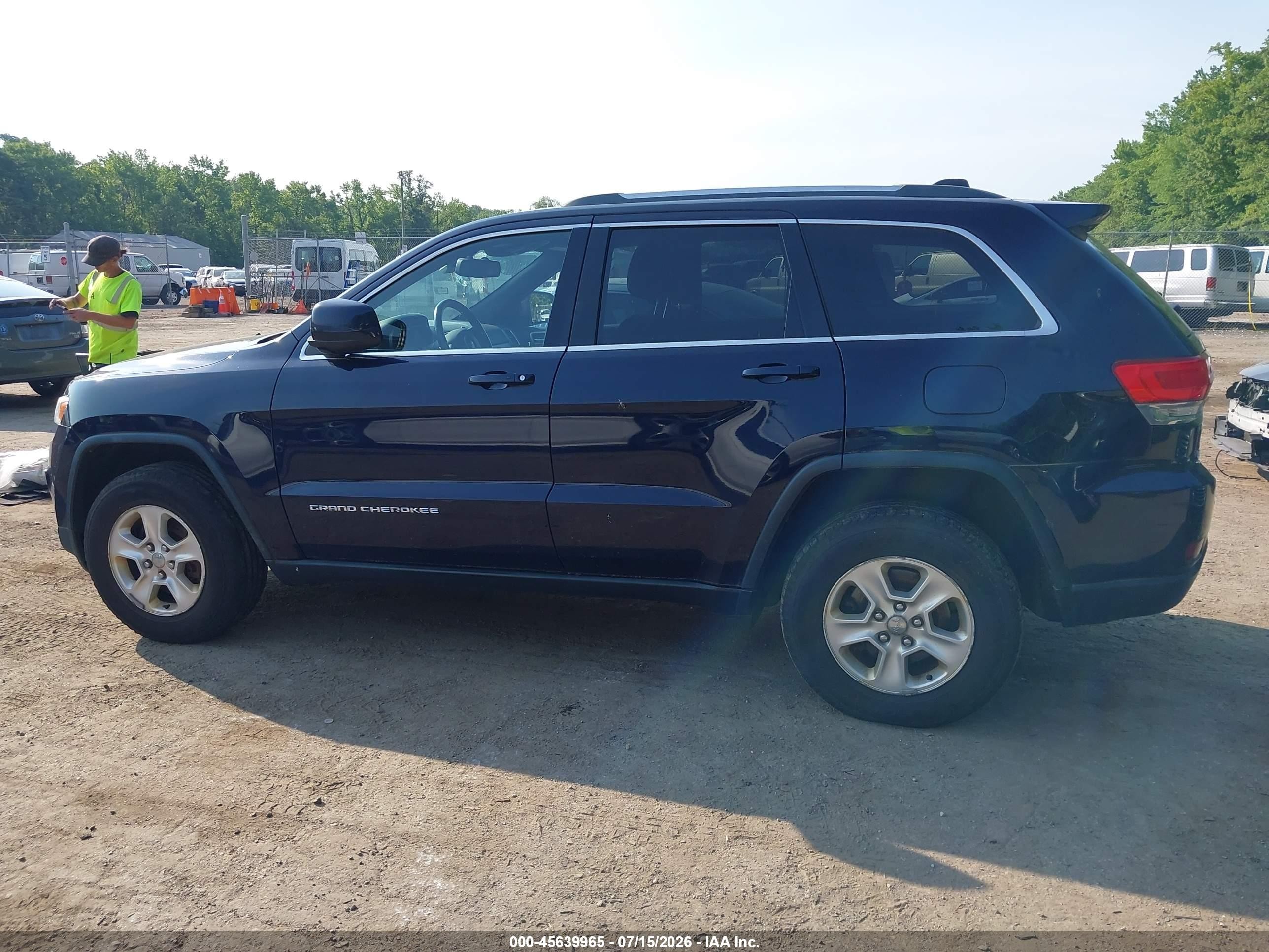 2014 Jeep Grand Cherokee Laredo Dark Blue vin: 1C4RJFAG1EC242241