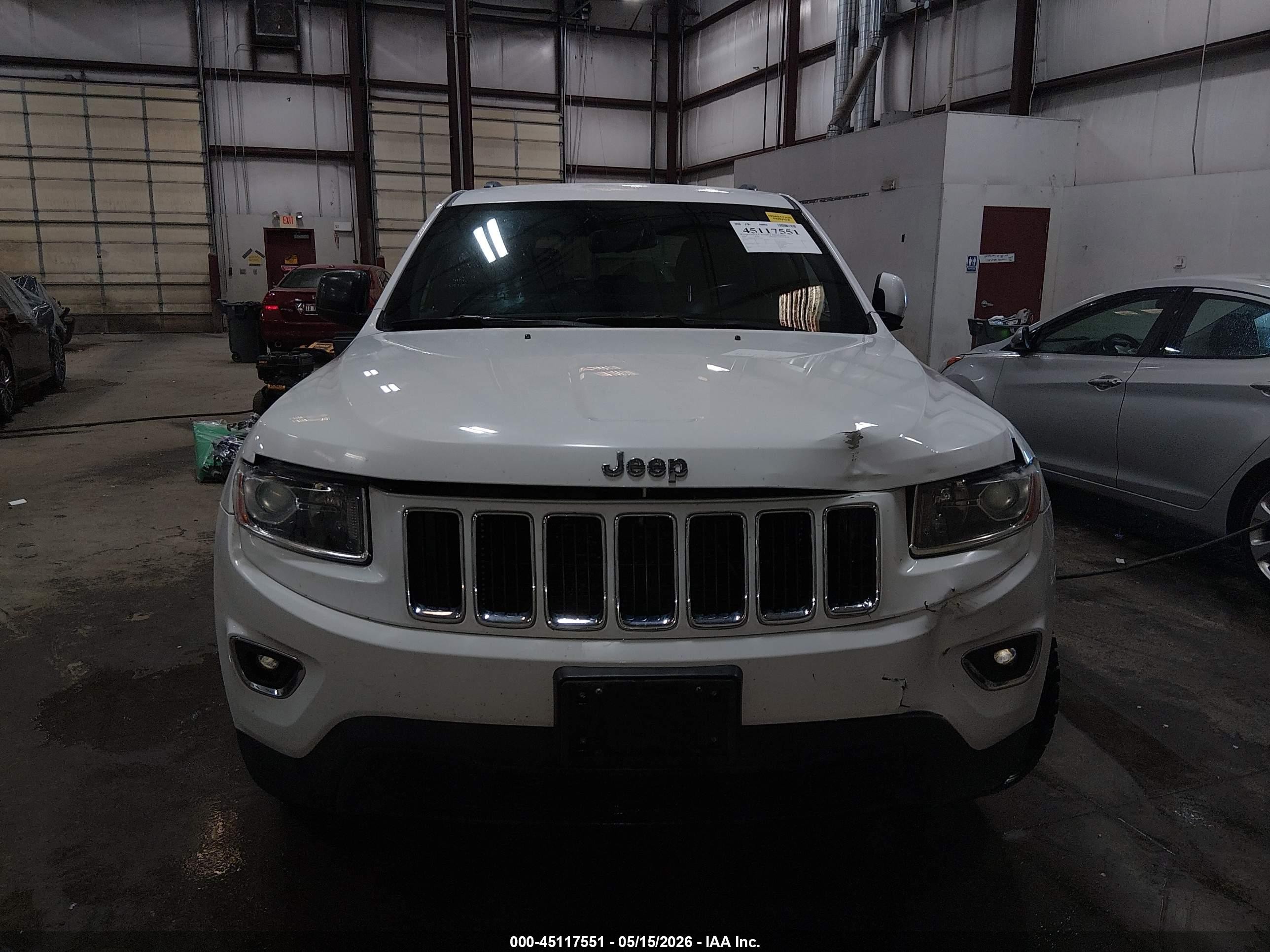 2014 Jeep Grand Cherokee Laredo White vin: 1C4RJFAG1EC272078