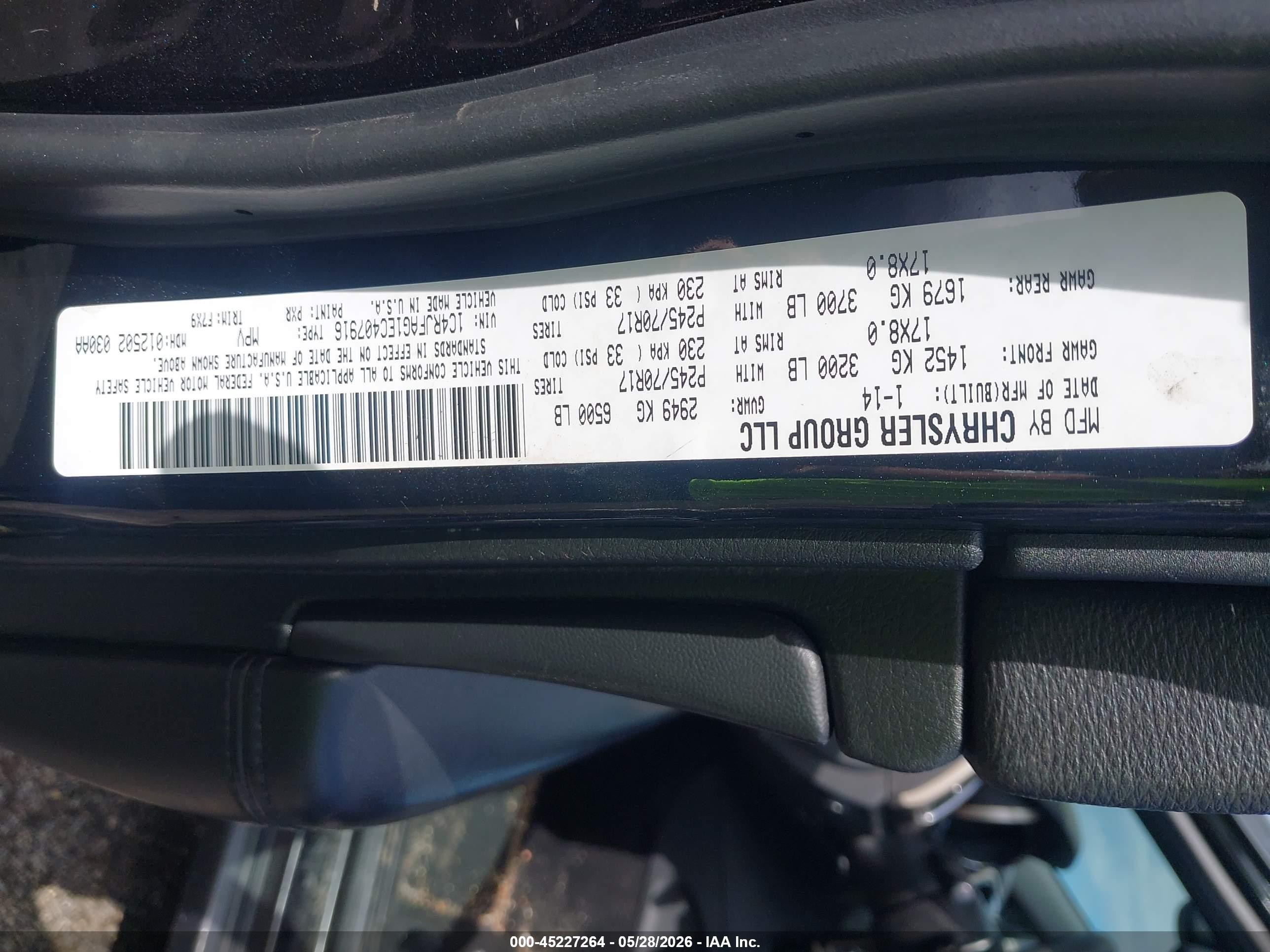 2014 Jeep Grand Cherokee Laredo Black vin: 1C4RJFAG1EC407916