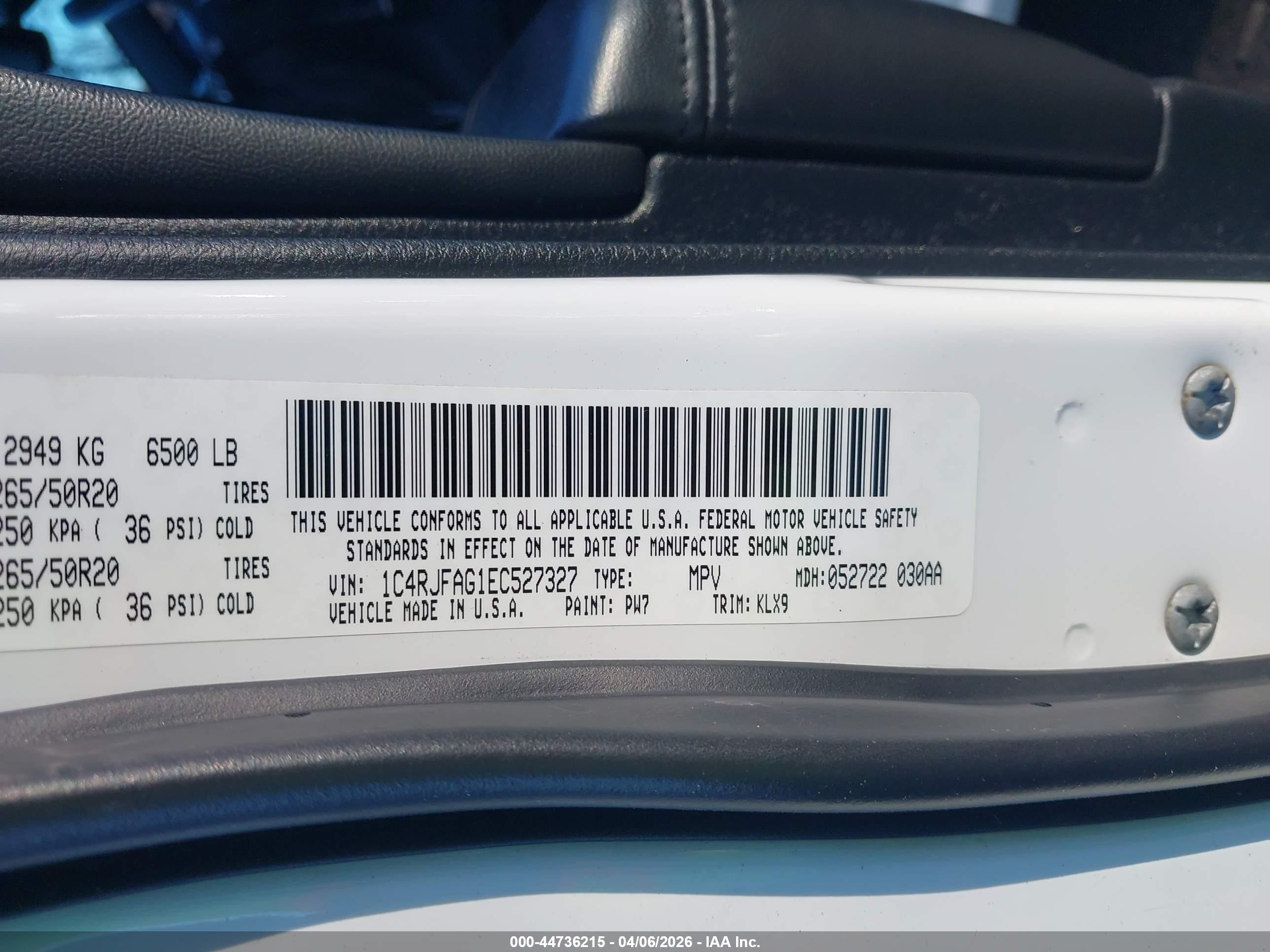 2014 Jeep Grand Cherokee Altitude White vin: 1C4RJFAG1EC527327