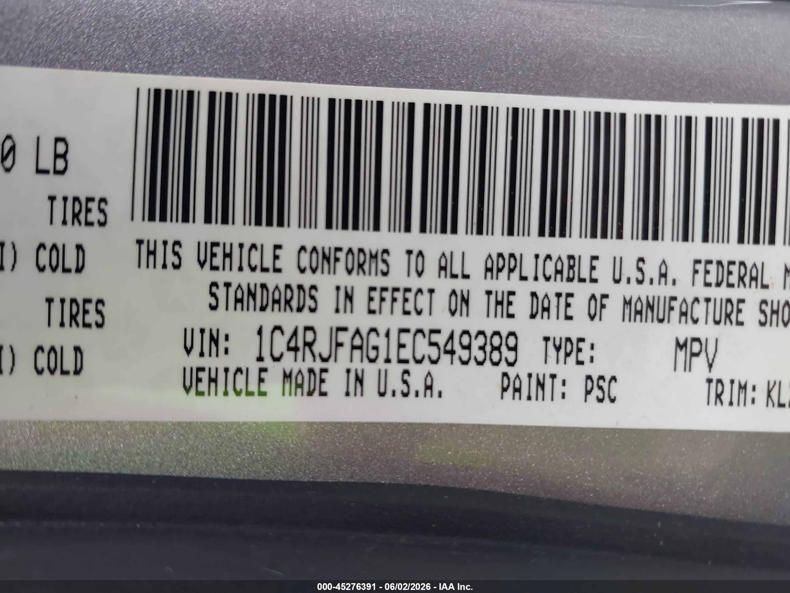 2014 Jeep Grand Cherokee Altitude Silver vin: 1C4RJFAG1EC549389