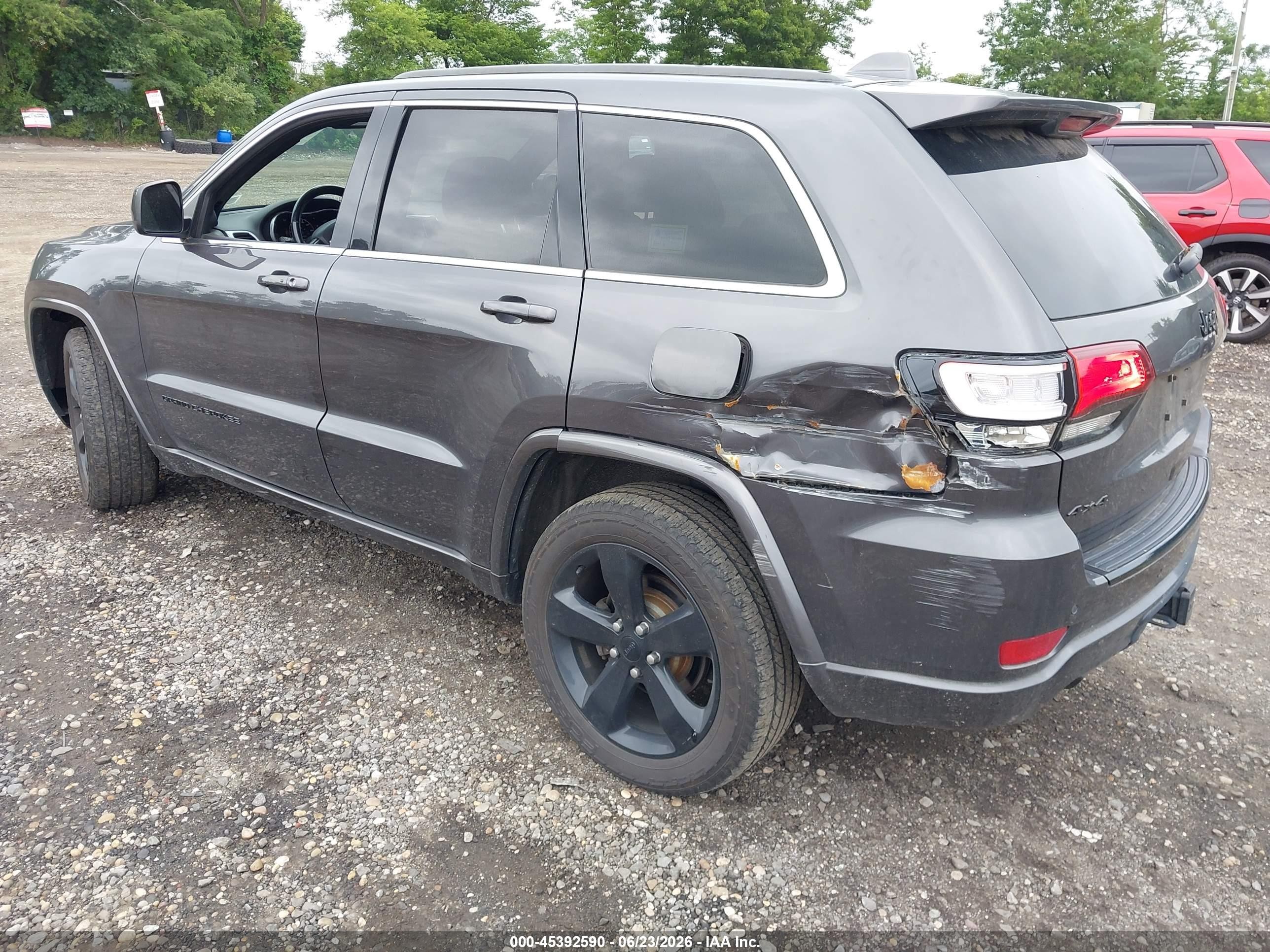2015 Jeep Grand Cherokee Altitude Gray vin: 1C4RJFAG1FC224887