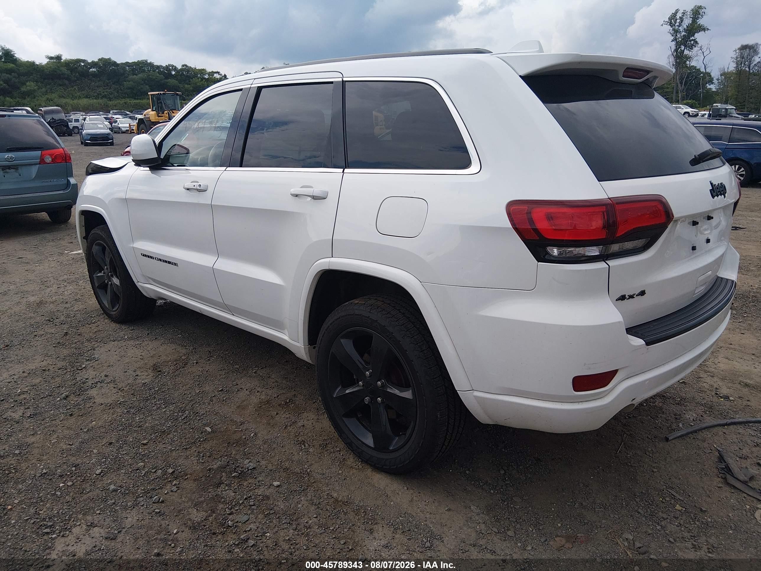 2015 Jeep Grand Cherokee Altitude White vin: 1C4RJFAG1FC226333
