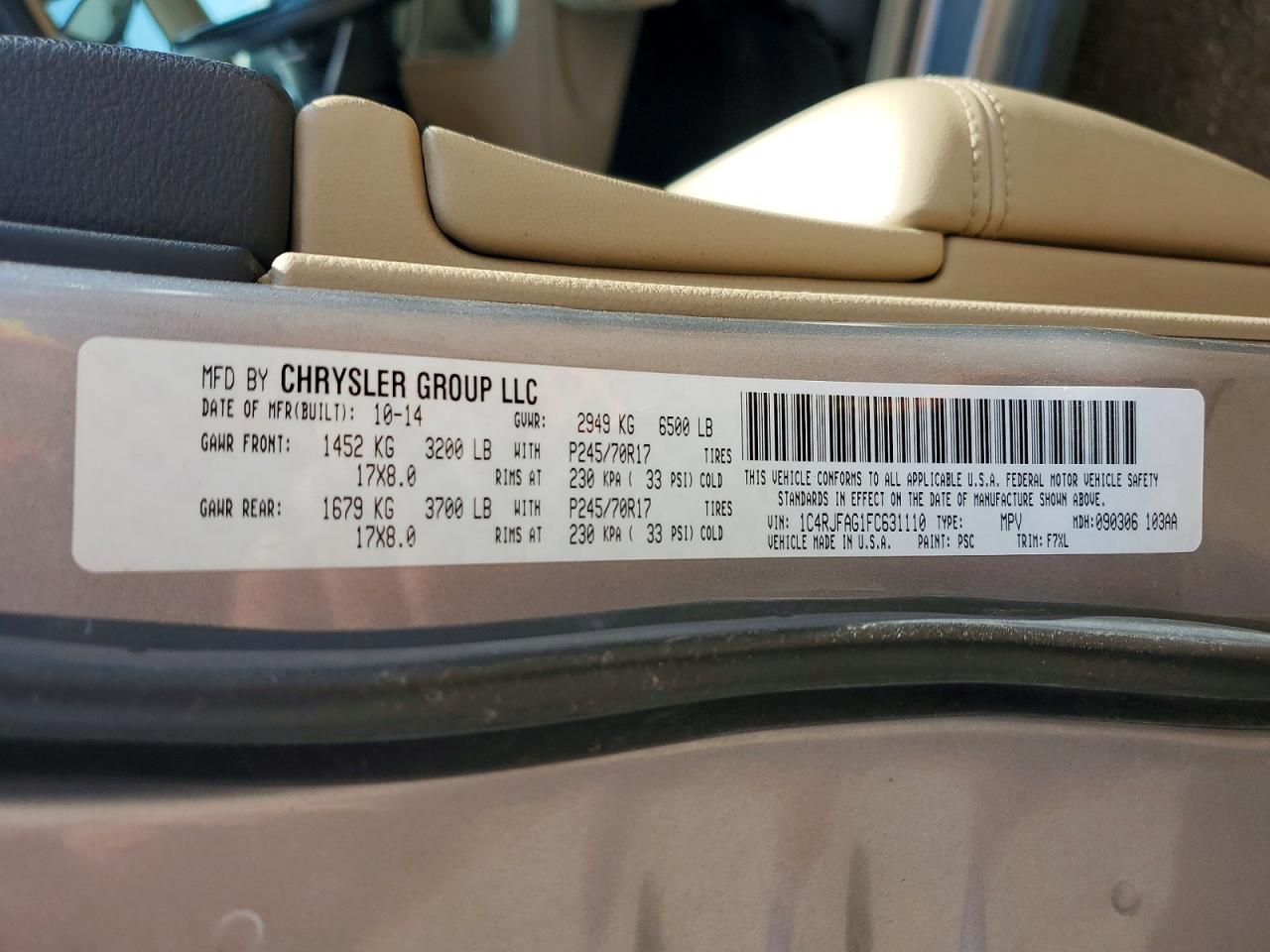 2015 Jeep Grand Cherokee Laredo Silver vin: 1C4RJFAG1FC631110