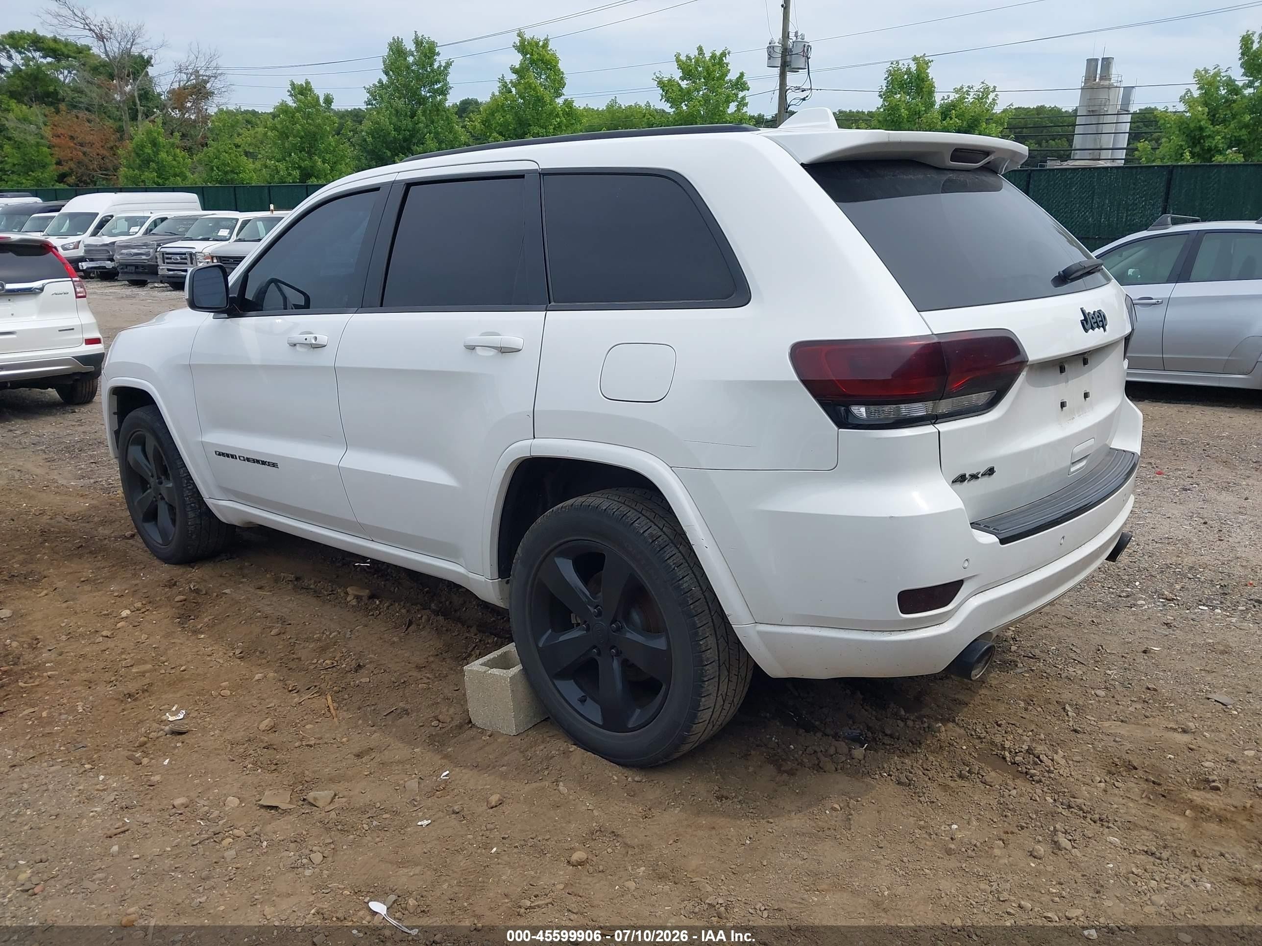2015 Jeep Grand Cherokee Altitude White vin: 1C4RJFAG1FC674572