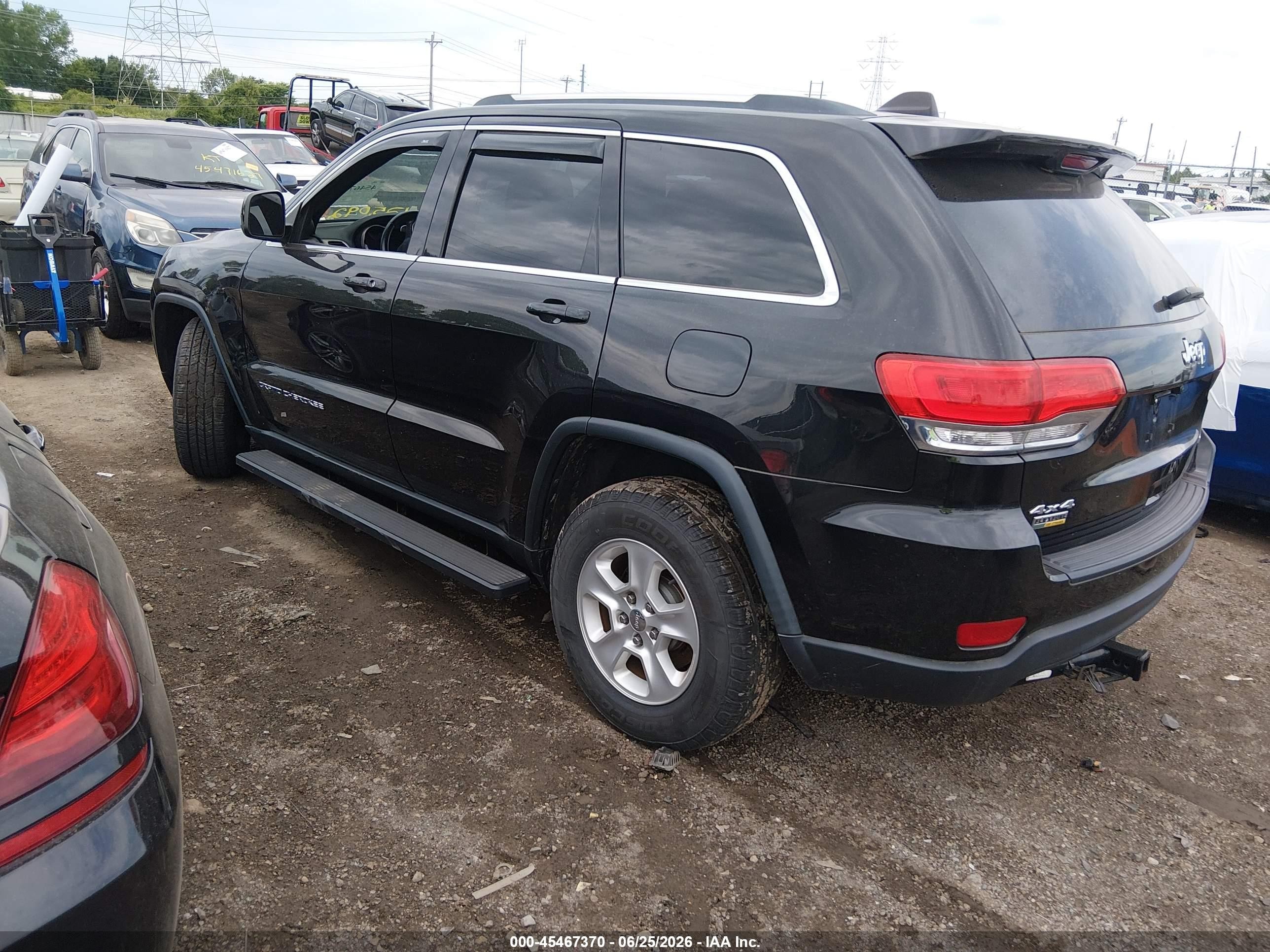 2015 Jeep Grand Cherokee Laredo Black vin: 1C4RJFAG1FC897324