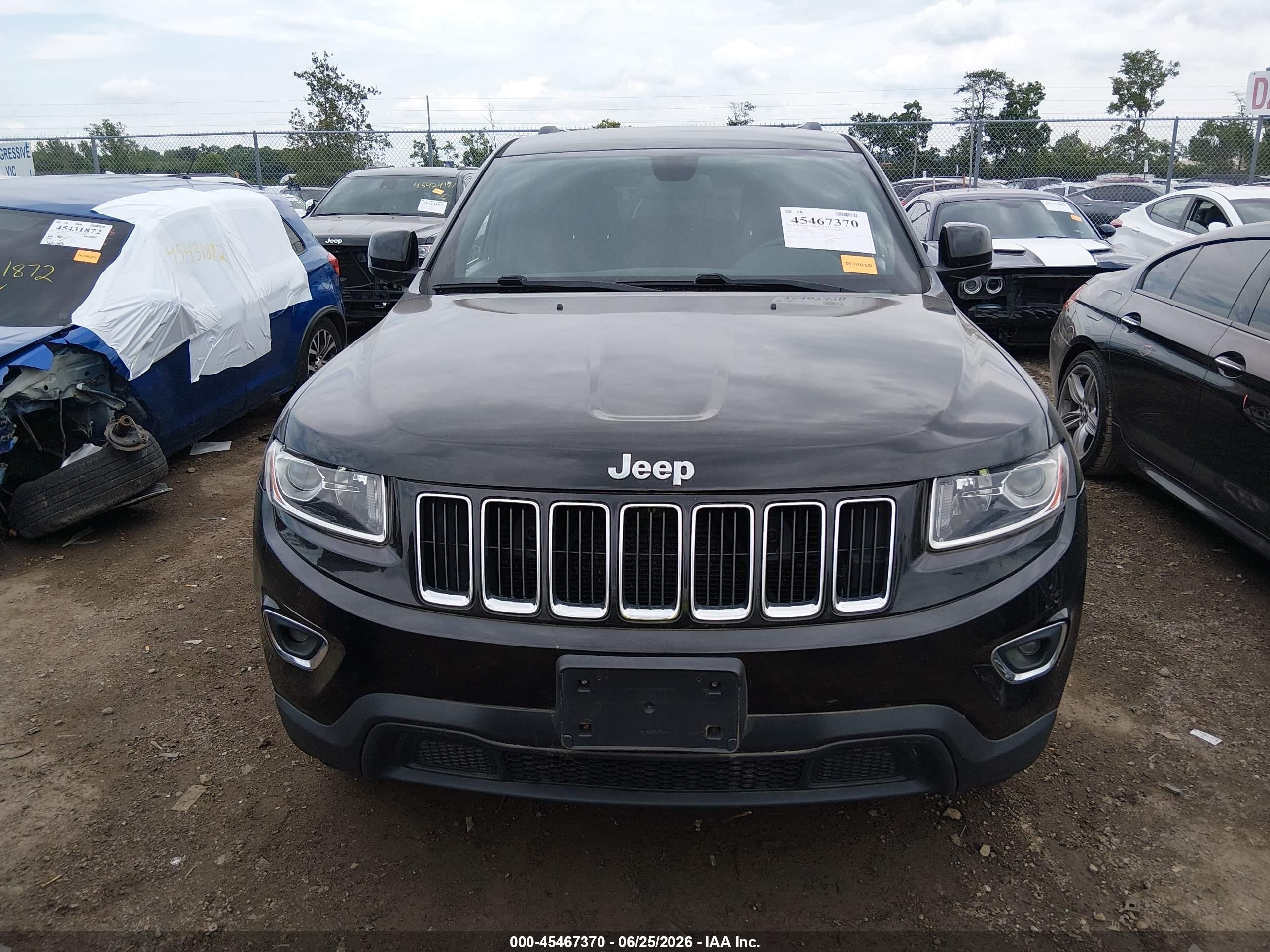 2015 Jeep Grand Cherokee Laredo Black vin: 1C4RJFAG1FC897324