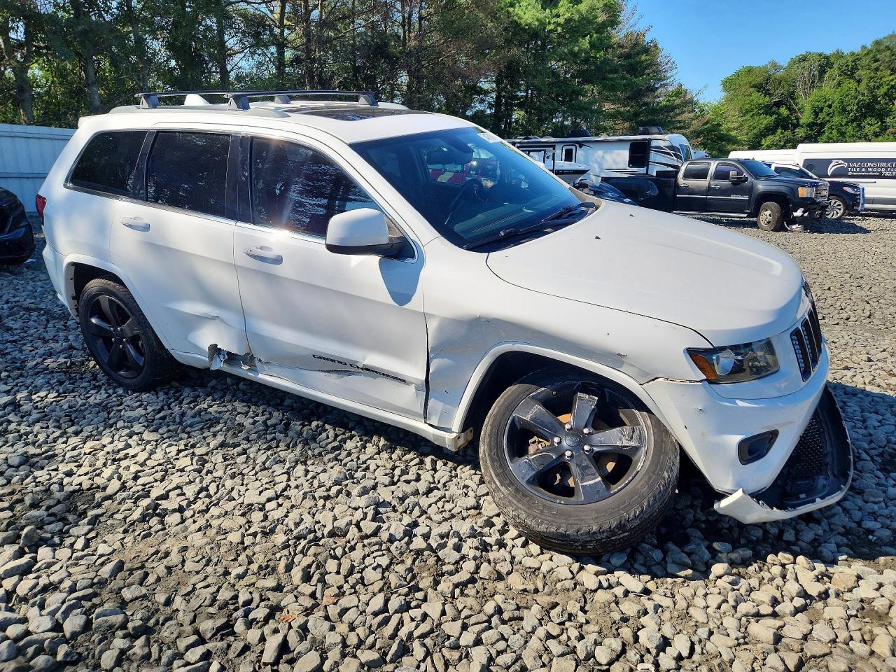 2015 Jeep Grand Cherokee Laredo White vin: 1C4RJFAG1FC918298