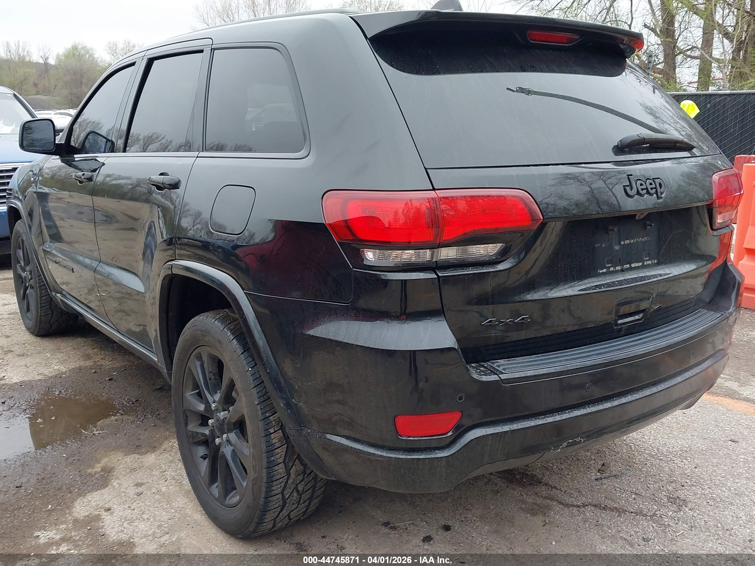 2017 Jeep Grand Cherokee Altitude 4x4 Black vin: 1C4RJFAG1HC751721
