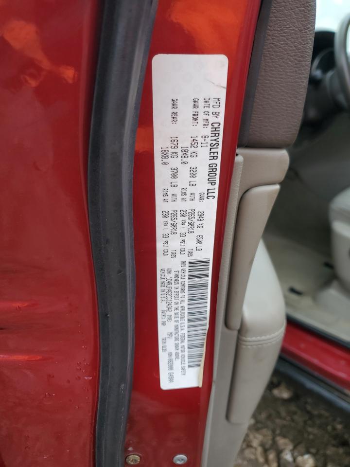 2012 Jeep Grand Cherokee Laredo Red vin: 1C4RJFAG2CC124342