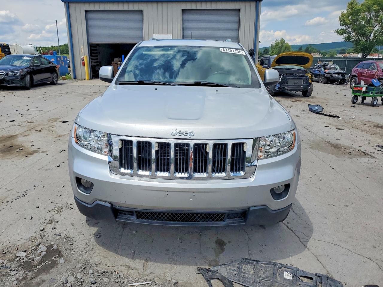 2012 Jeep Grand Cherokee Laredo Silver vin: 1C4RJFAG2CC149855