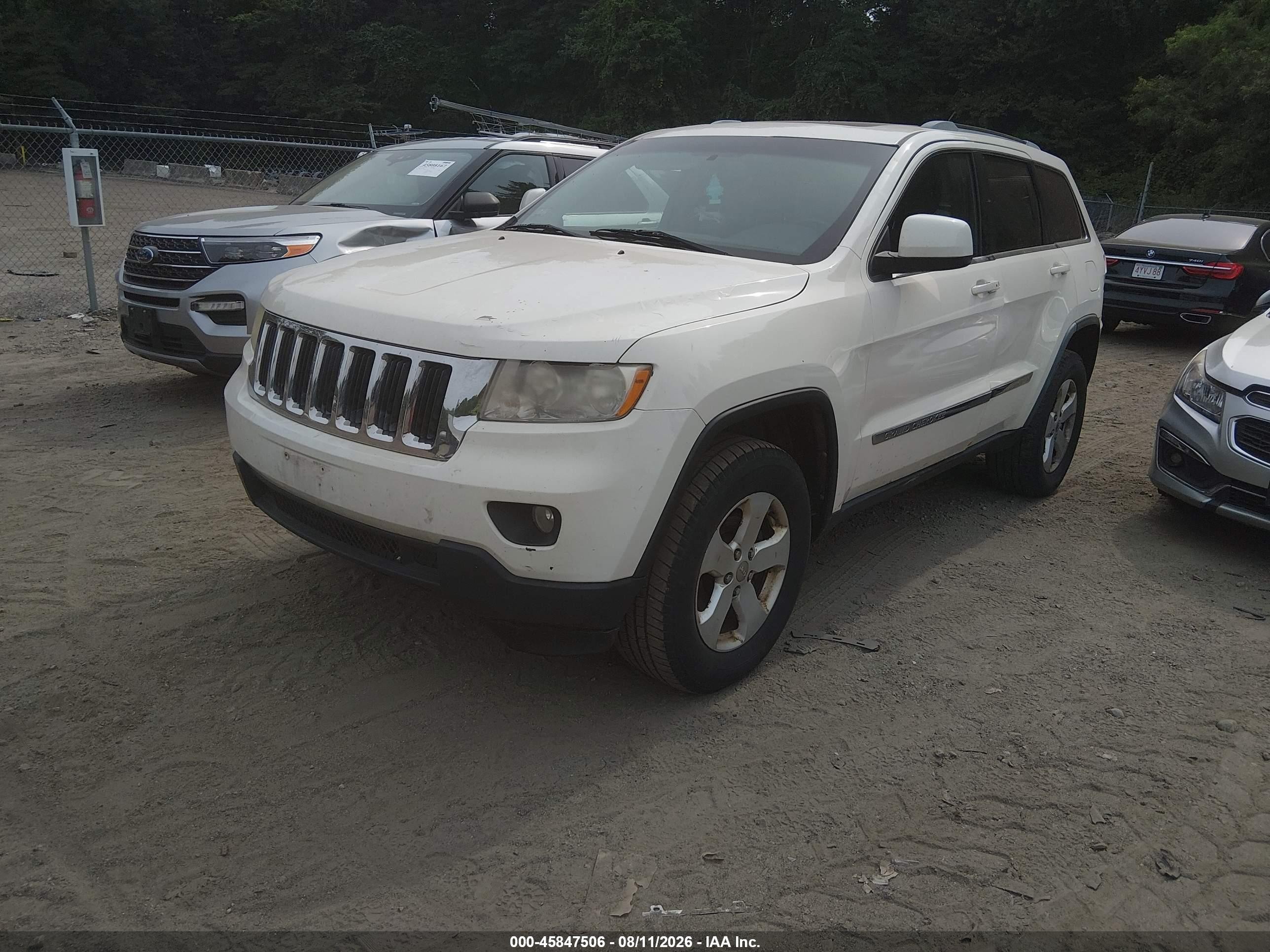 2012 Jeep Grand Cherokee Laredo Белый vin: 1C4RJFAG2CC163996