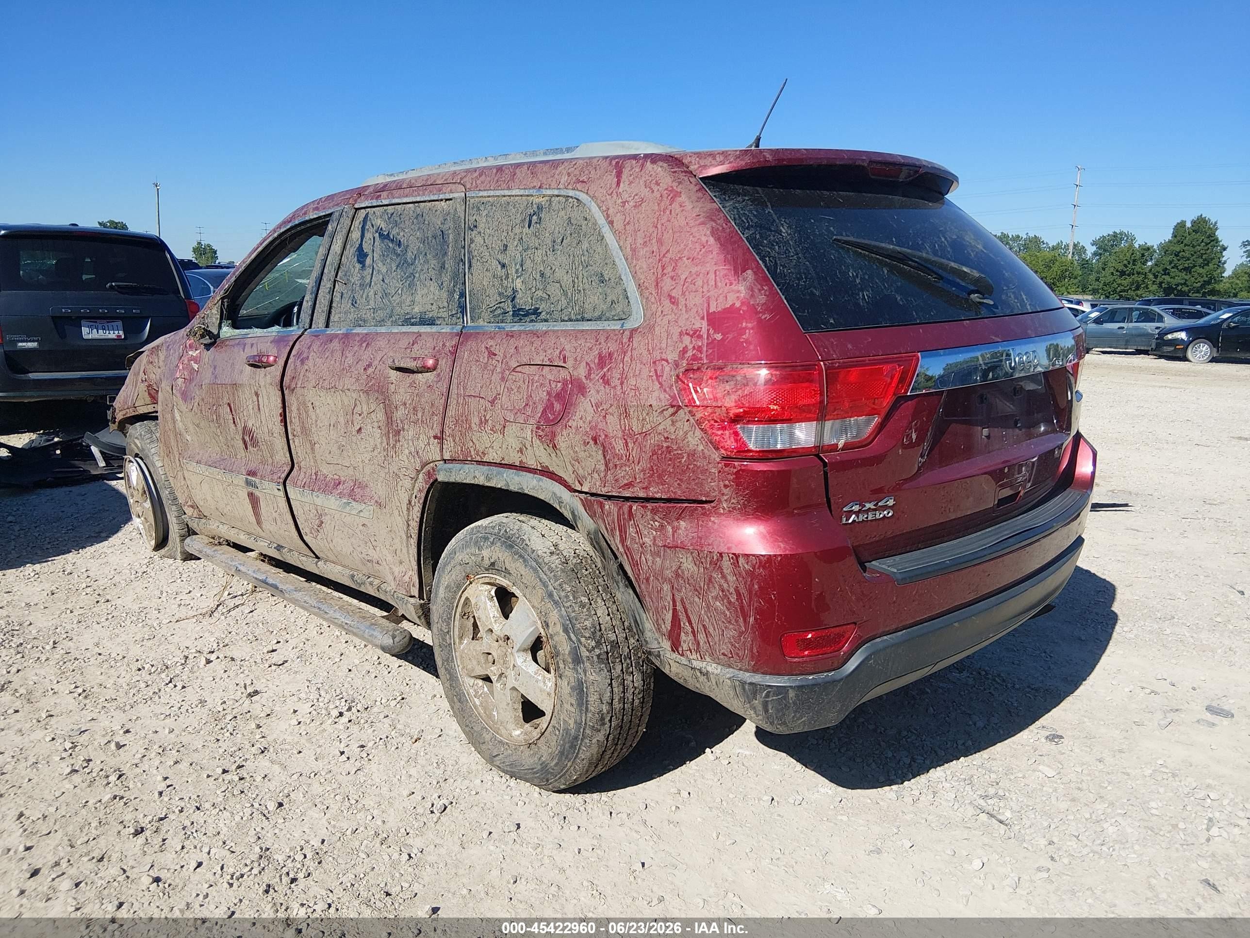 2012 Jeep Grand Cherokee Laredo Burgundy vin: 1C4RJFAG2CC221525