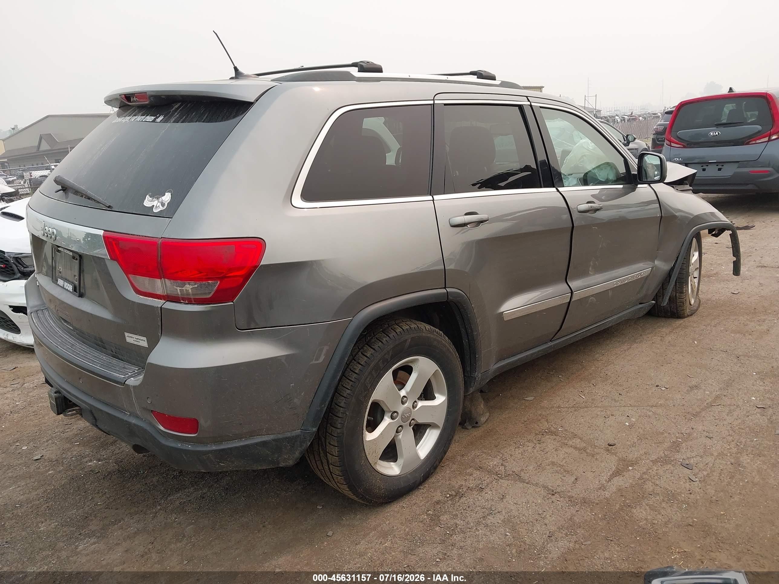 2012 Jeep Grand Cherokee Laredo Gray vin: 1C4RJFAG2CC263127