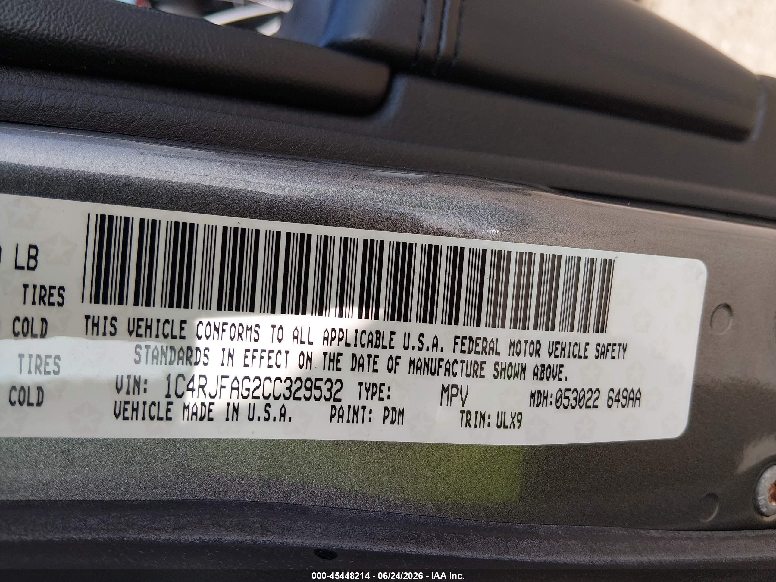 2012 Jeep Grand Cherokee Laredo Gray vin: 1C4RJFAG2CC329532