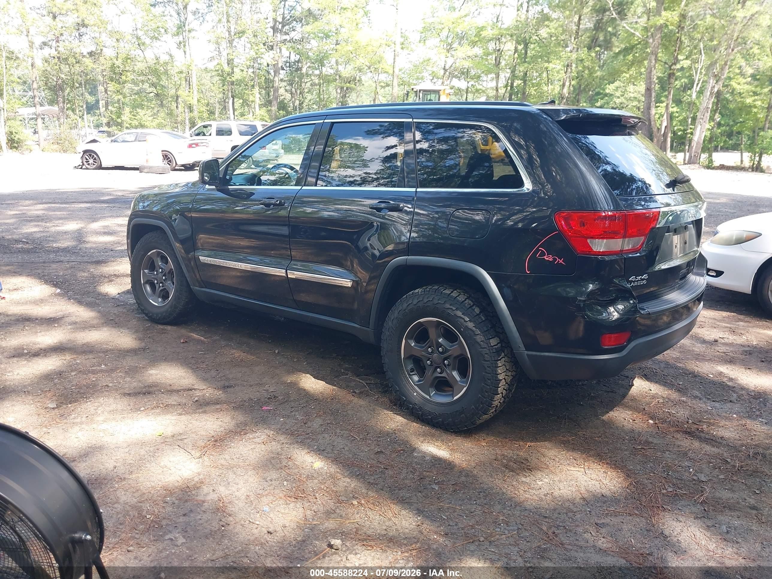 2012 Jeep Grand Cherokee Laredo Black vin: 1C4RJFAG2CC333273