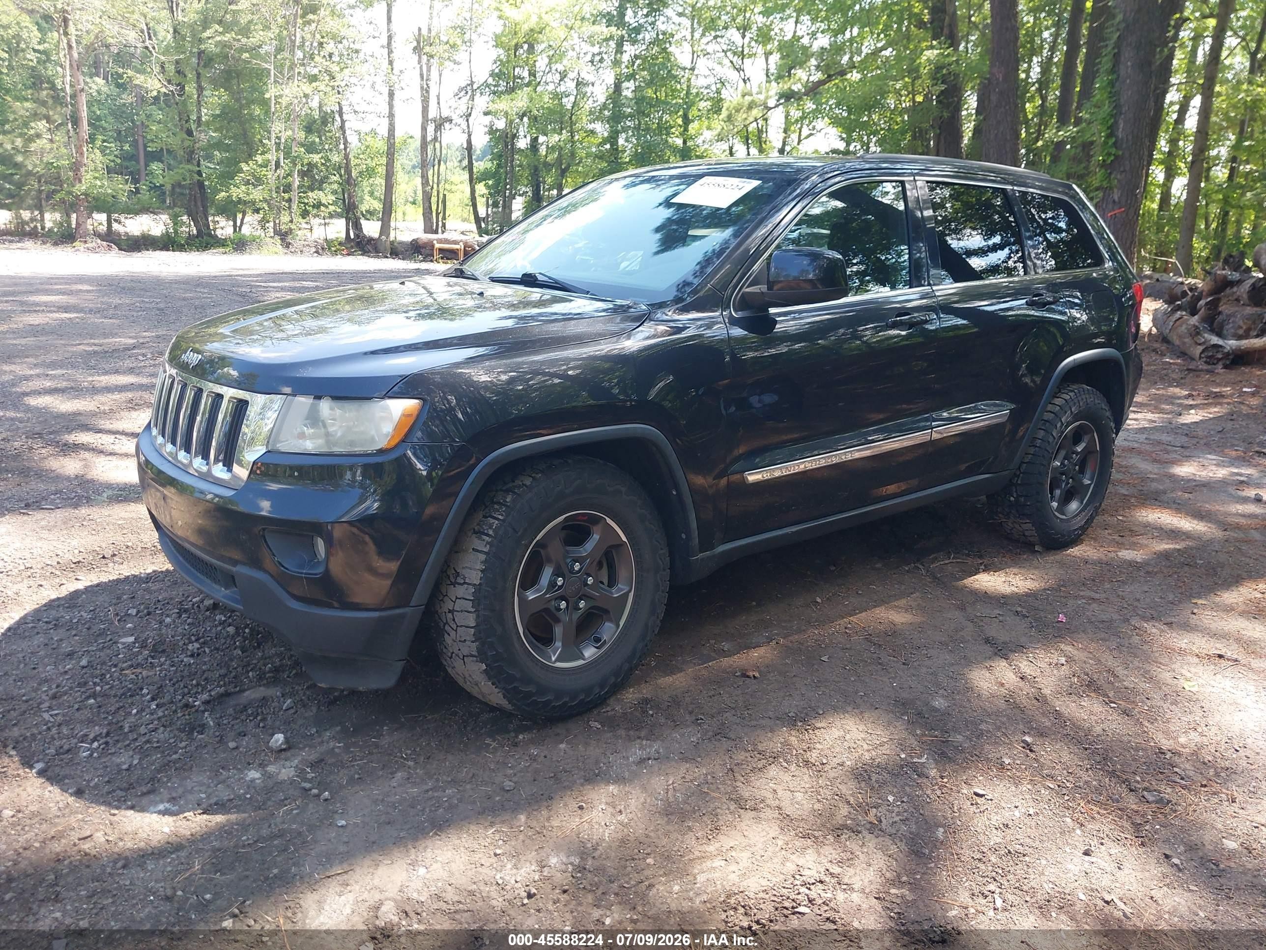 2012 Jeep Grand Cherokee Laredo Black vin: 1C4RJFAG2CC333273