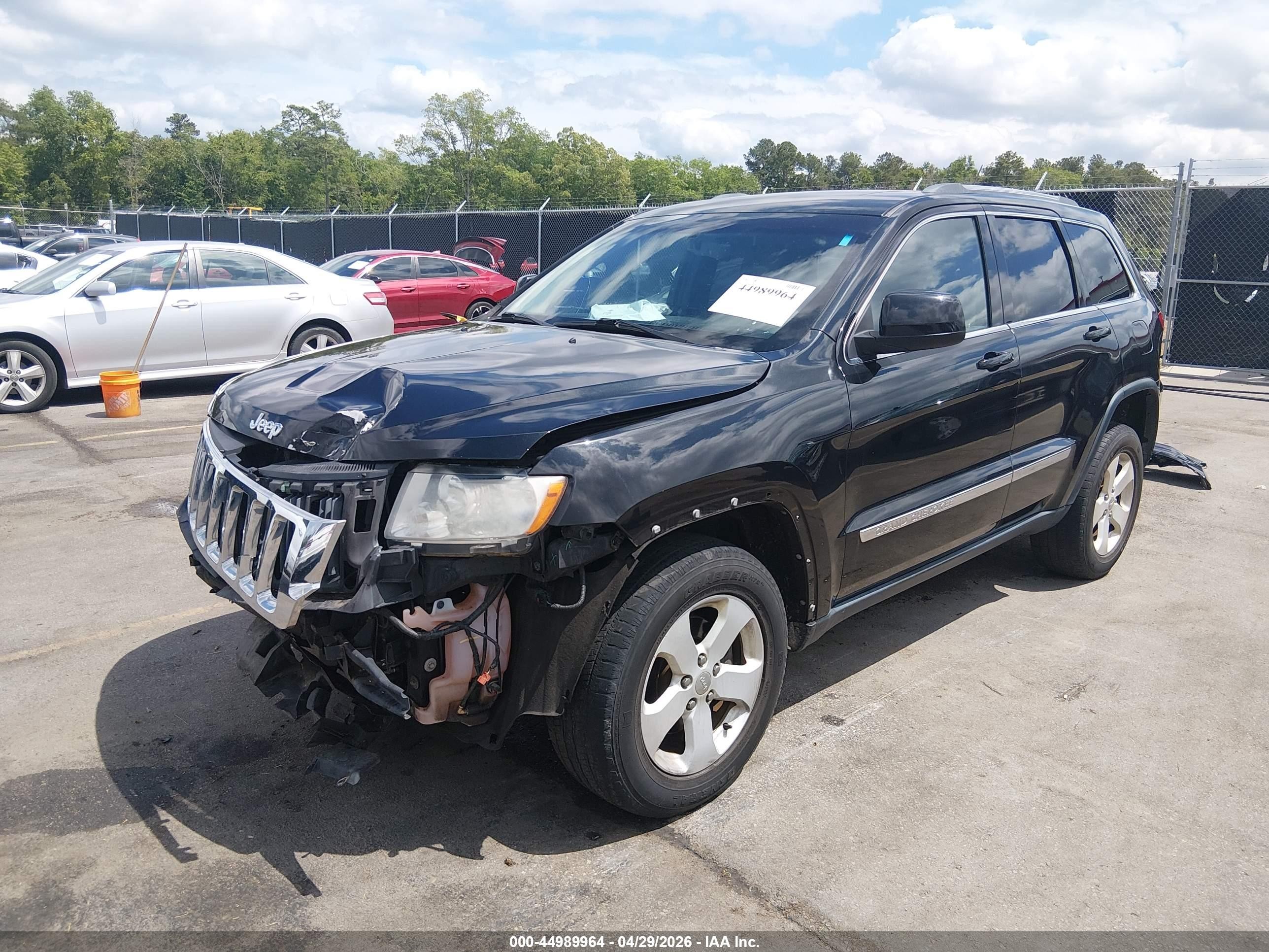 2013 Jeep Grand Cherokee Laredo Black vin: 1C4RJFAG2DC506968
