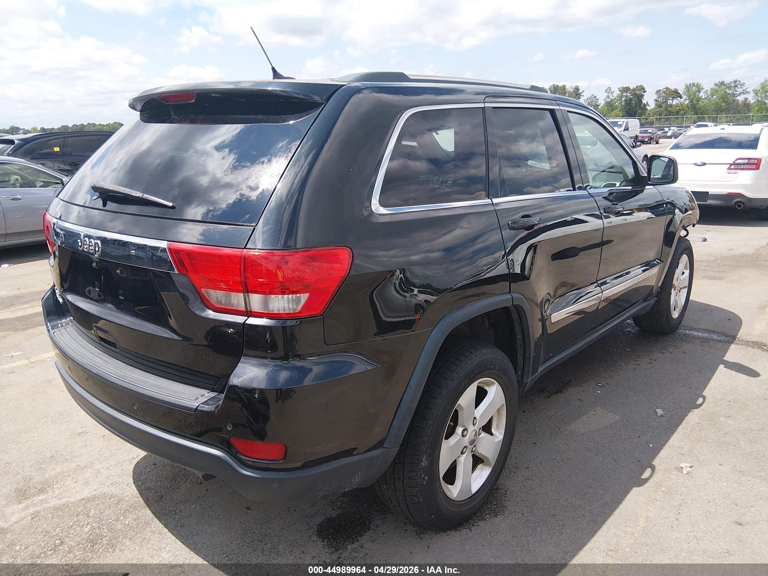 2013 Jeep Grand Cherokee Laredo Black vin: 1C4RJFAG2DC506968