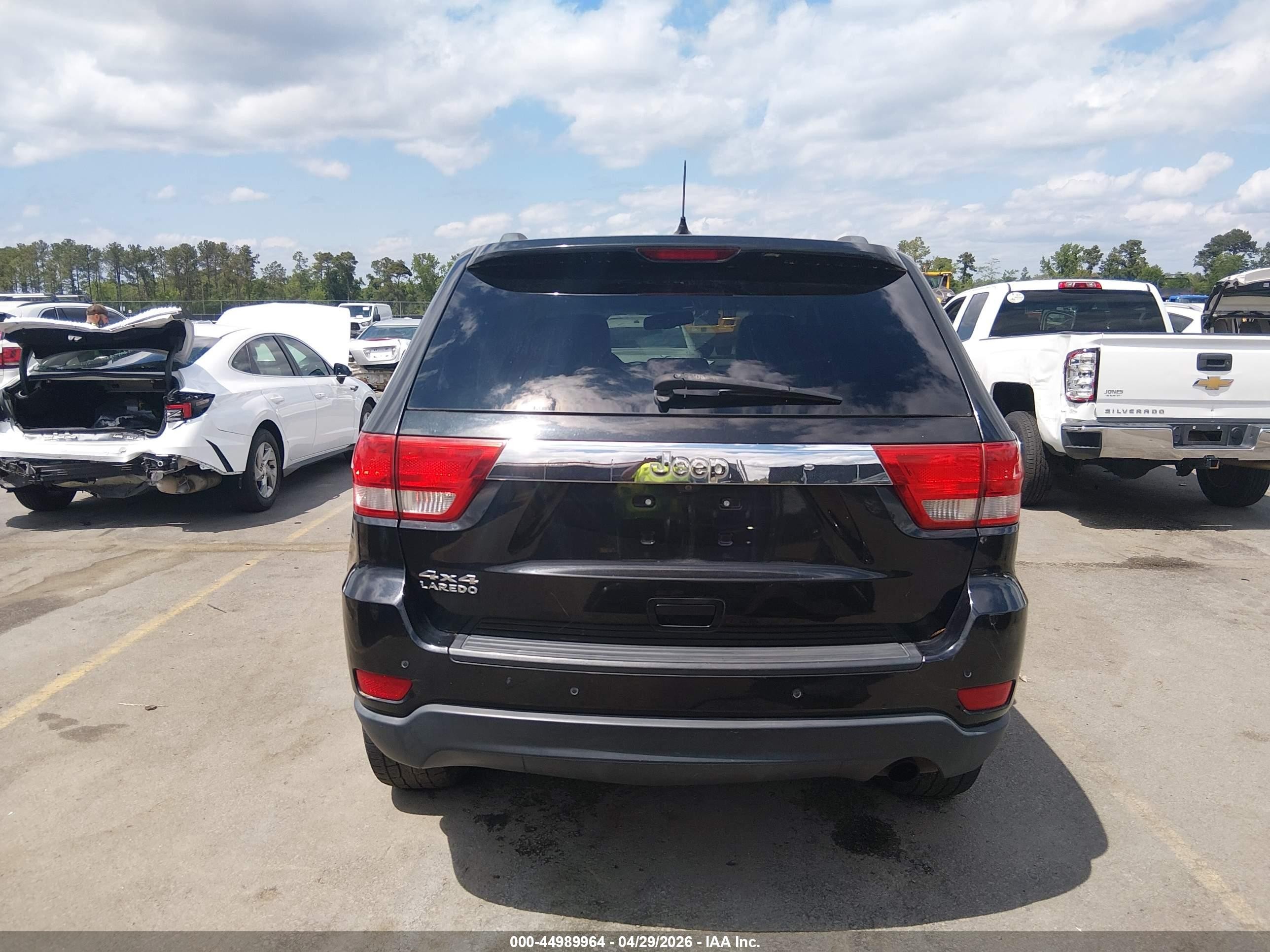 2013 Jeep Grand Cherokee Laredo Black vin: 1C4RJFAG2DC506968