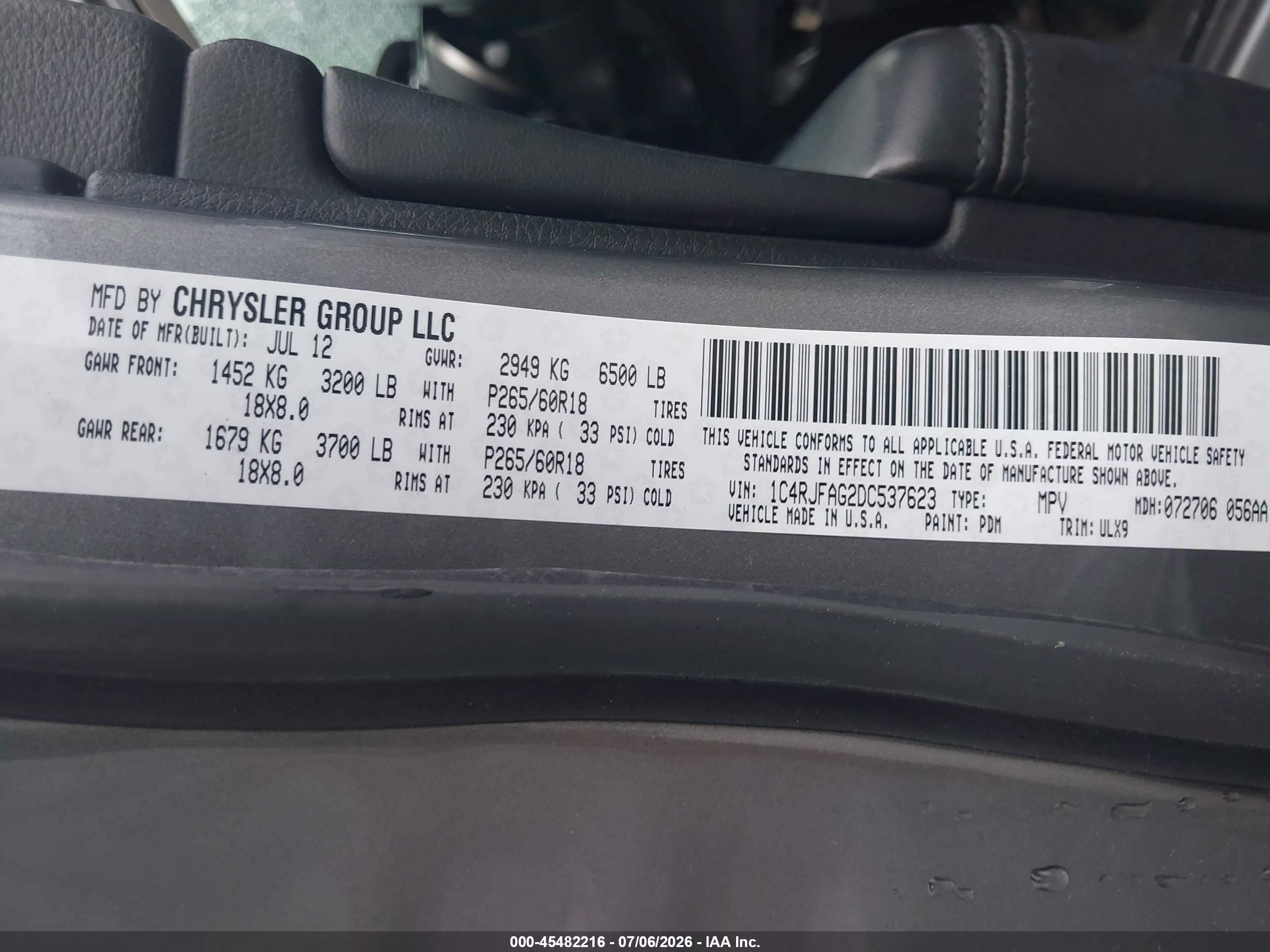 2013 Jeep Grand Cherokee Laredo Gray vin: 1C4RJFAG2DC537623