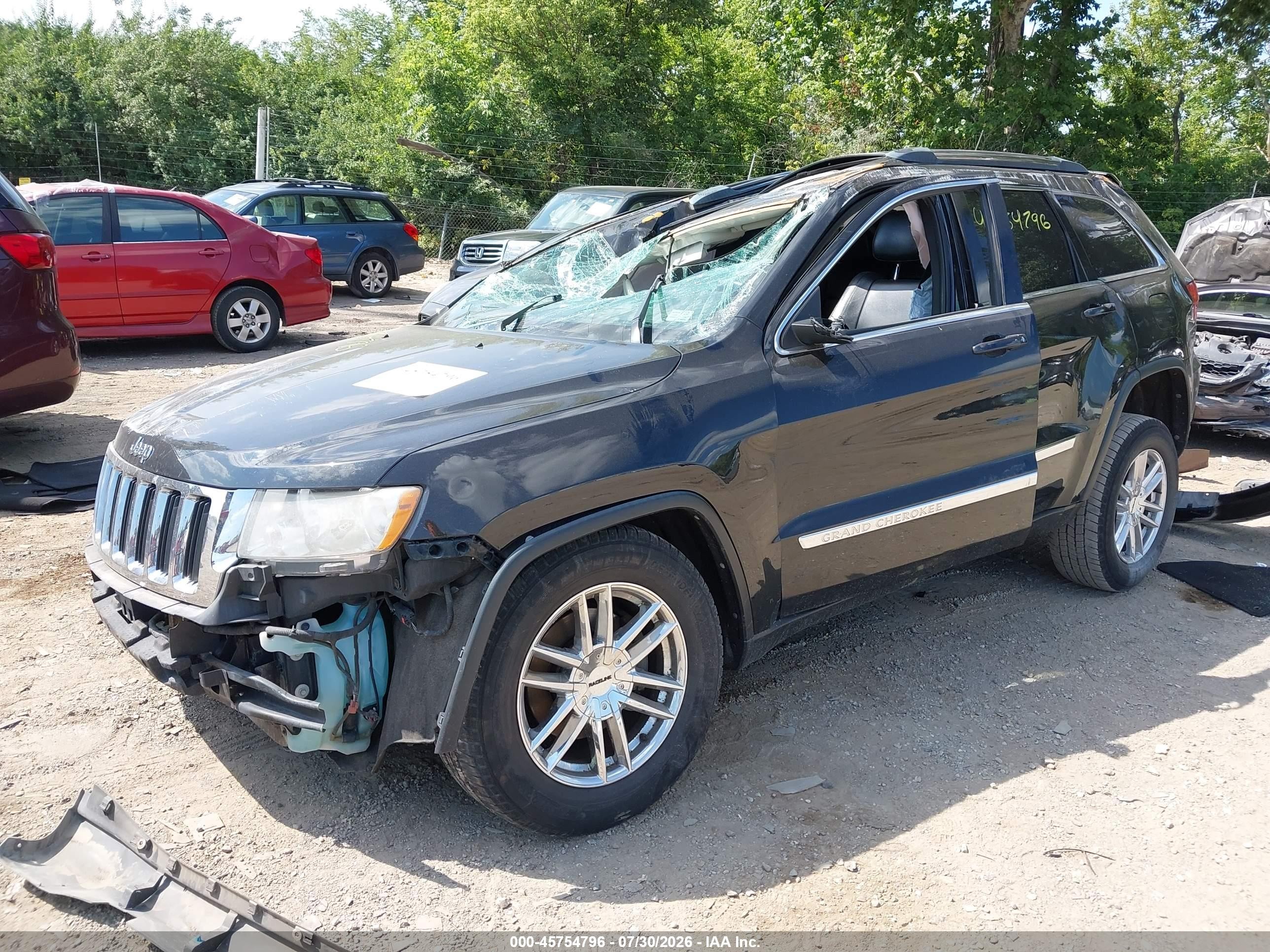 2013 Jeep Grand Cherokee Laredo Black vin: 1C4RJFAG2DC560738