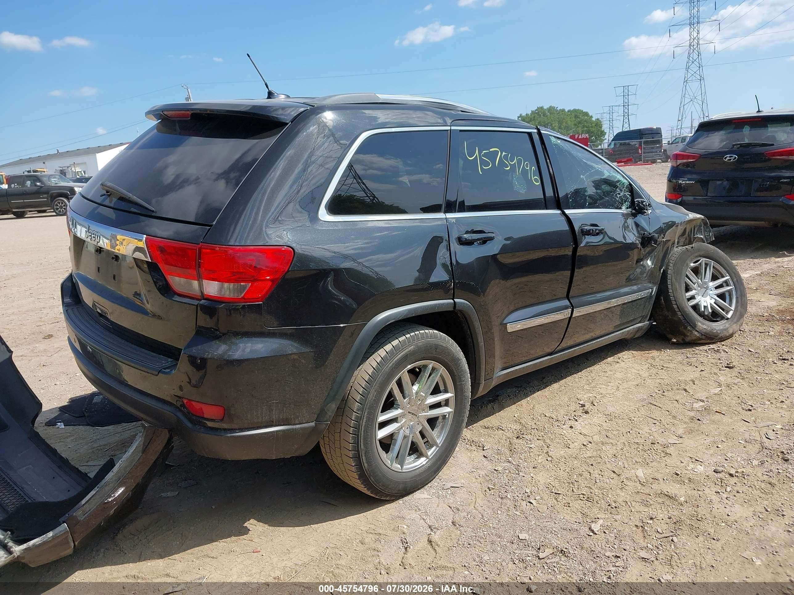 2013 Jeep Grand Cherokee Laredo Black vin: 1C4RJFAG2DC560738