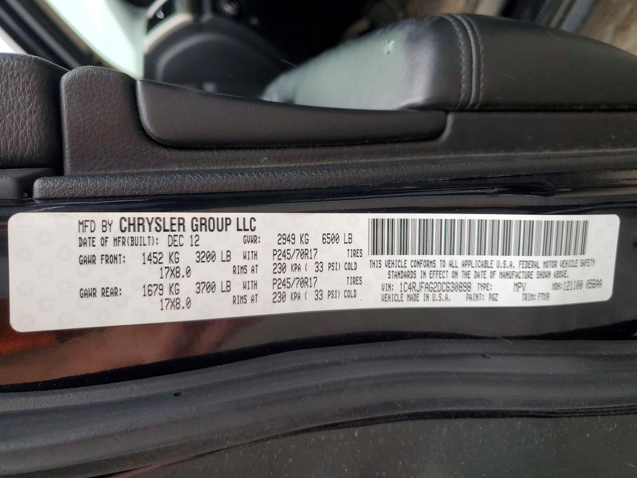 2013 Jeep Grand Cherokee Laredo Black vin: 1C4RJFAG2DC630898