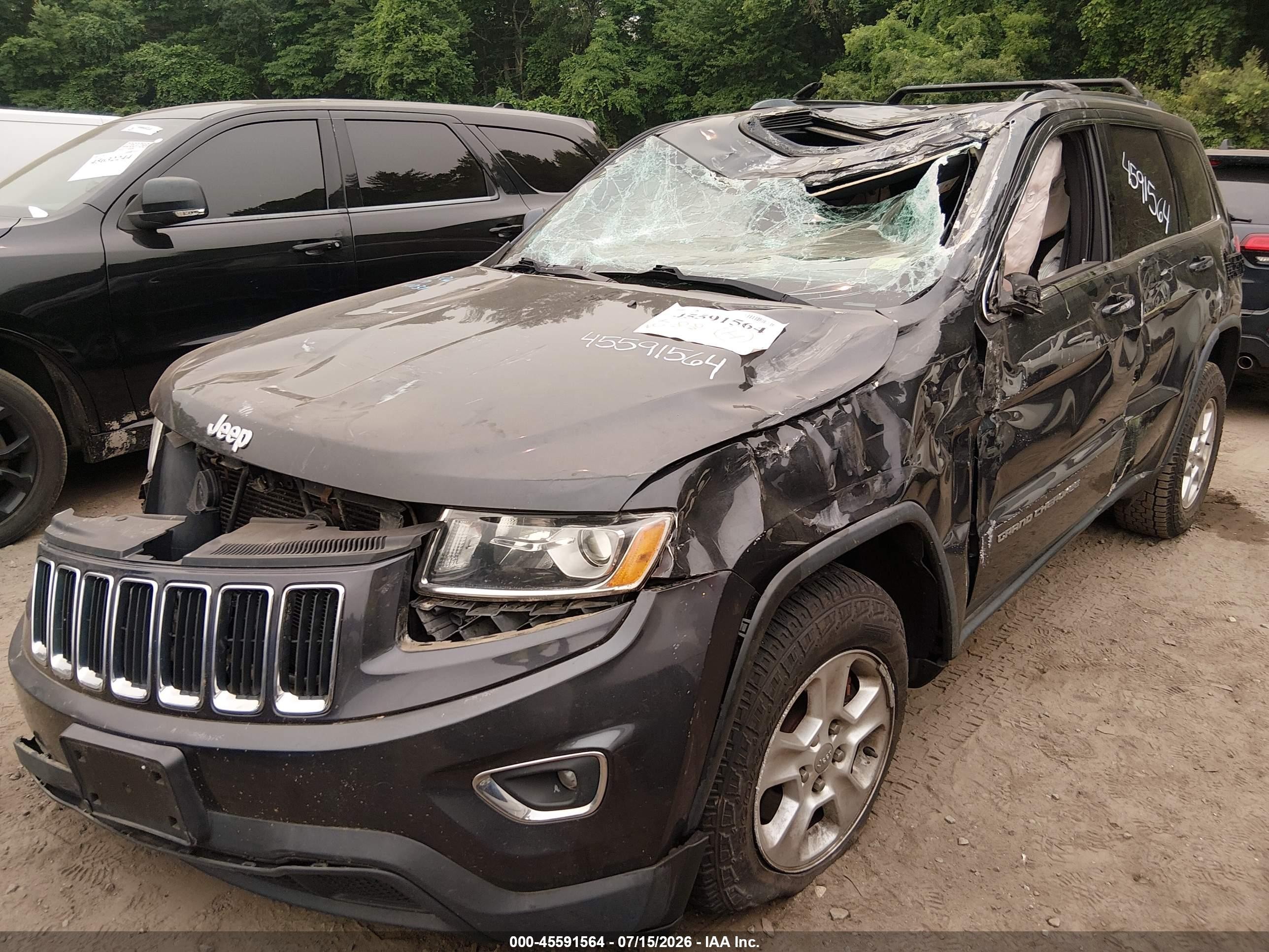 2014 Jeep Grand Cherokee Laredo Gray vin: 1C4RJFAG2EC128457