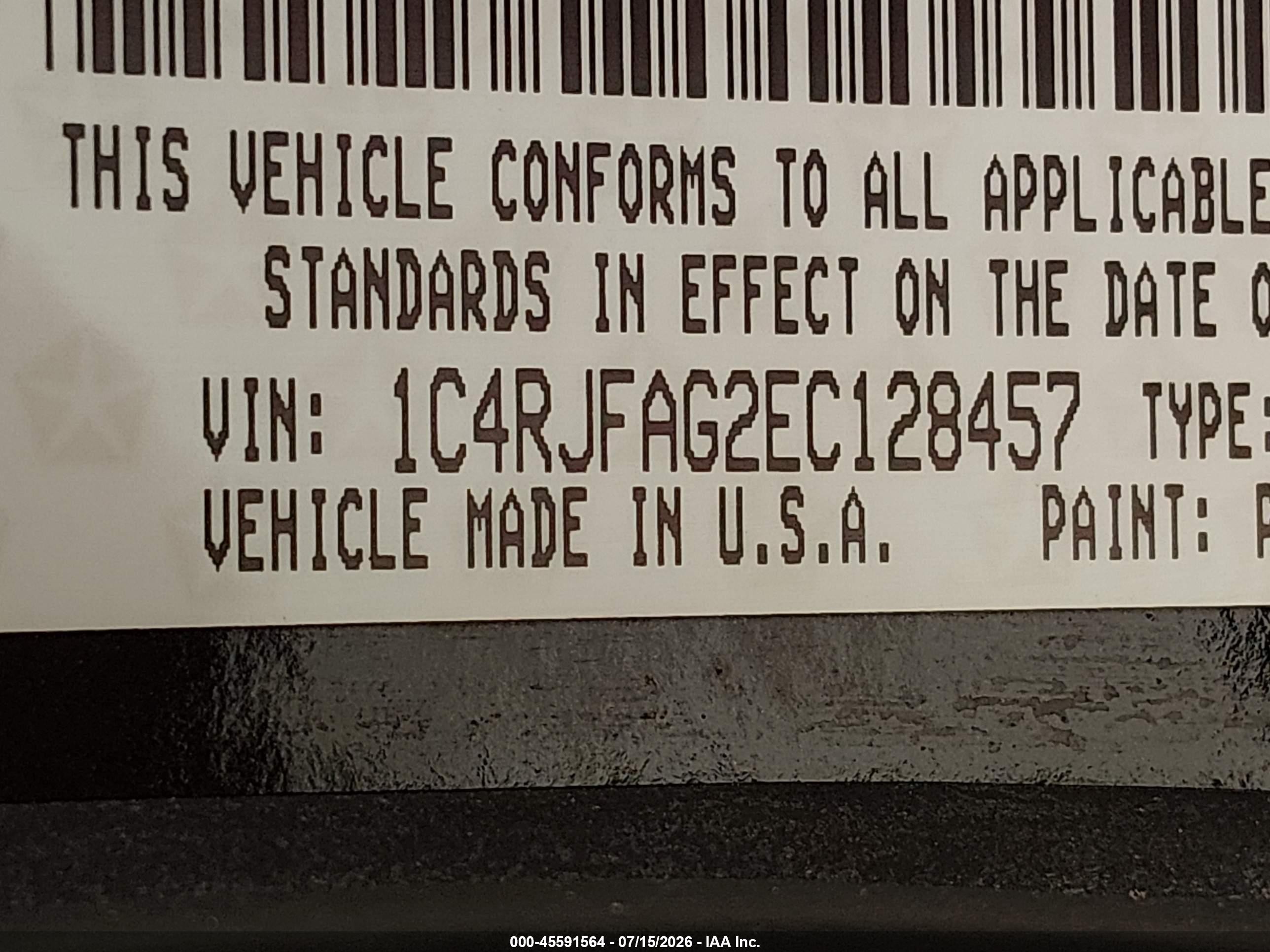 2014 Jeep Grand Cherokee Laredo Gray vin: 1C4RJFAG2EC128457