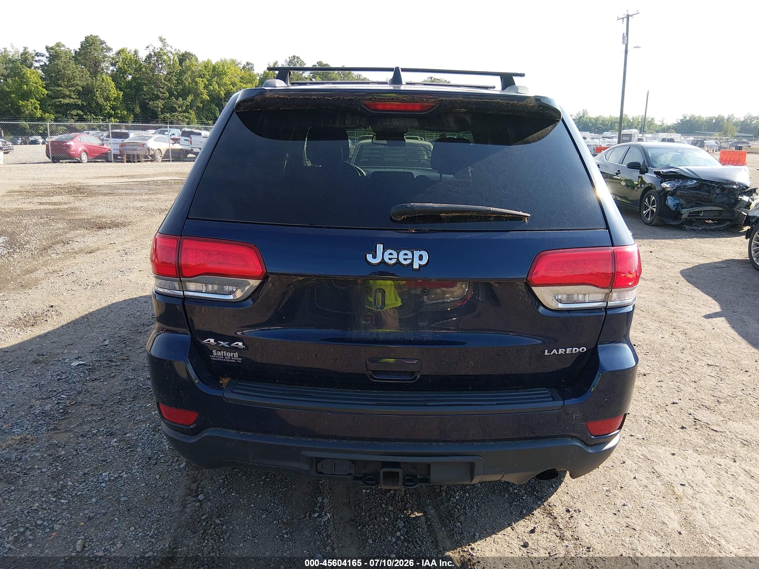 2014 Jeep Grand Cherokee Laredo Black vin: 1C4RJFAG2EC211077