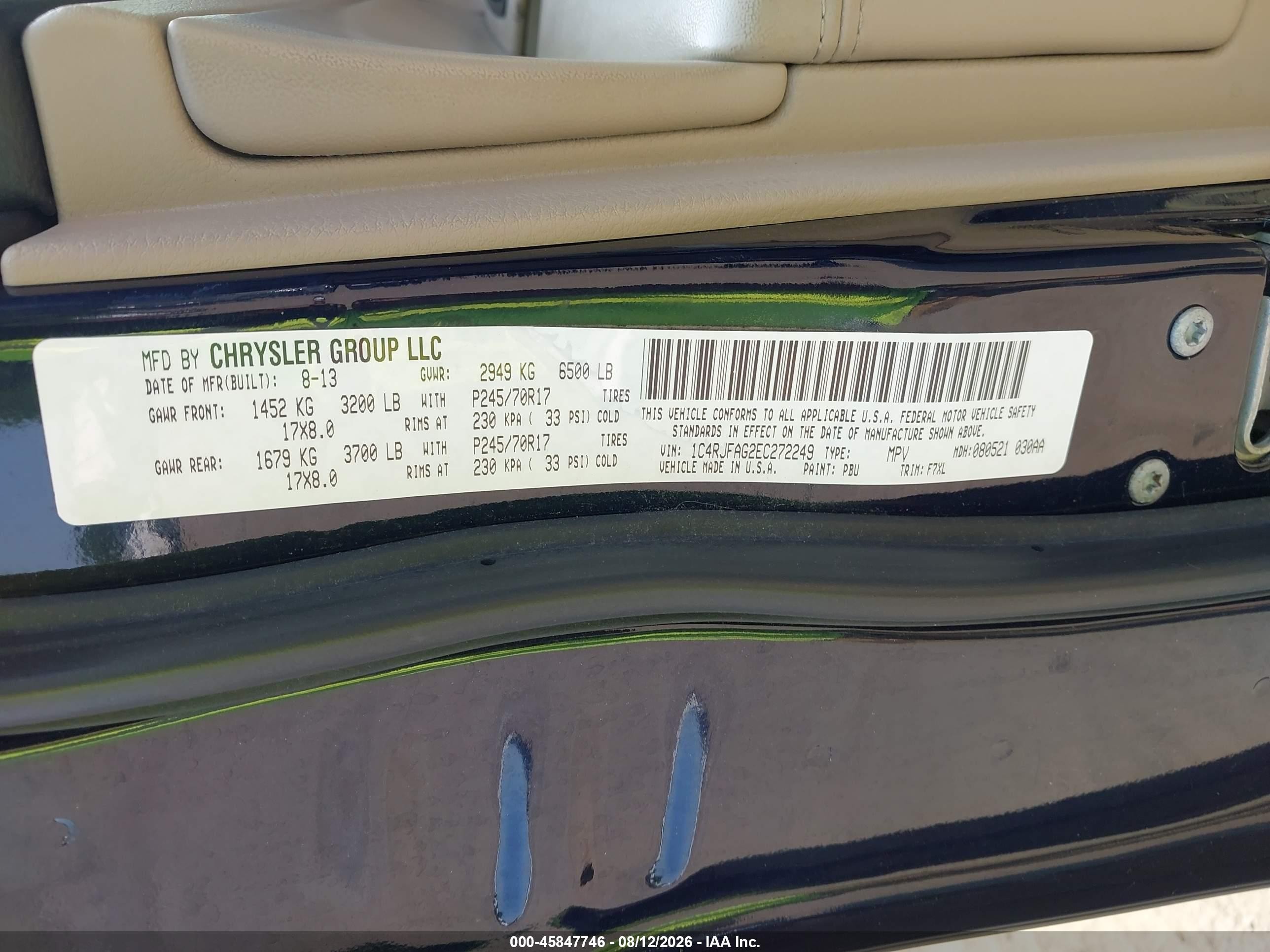 2014 Jeep Grand Cherokee Laredo Blue vin: 1C4RJFAG2EC272249