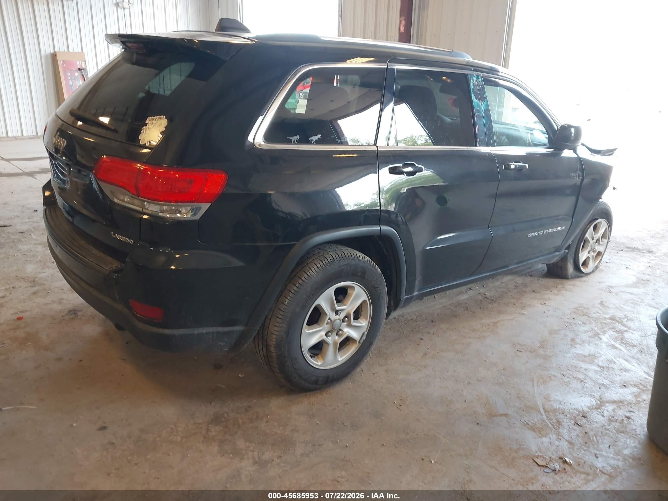 2014 Jeep Grand Cherokee Laredo Black vin: 1C4RJFAG2EC392343