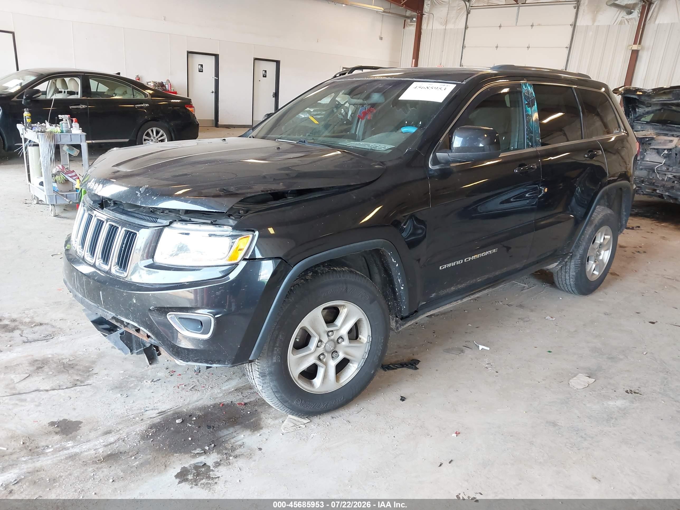 2014 Jeep Grand Cherokee Laredo Black vin: 1C4RJFAG2EC392343
