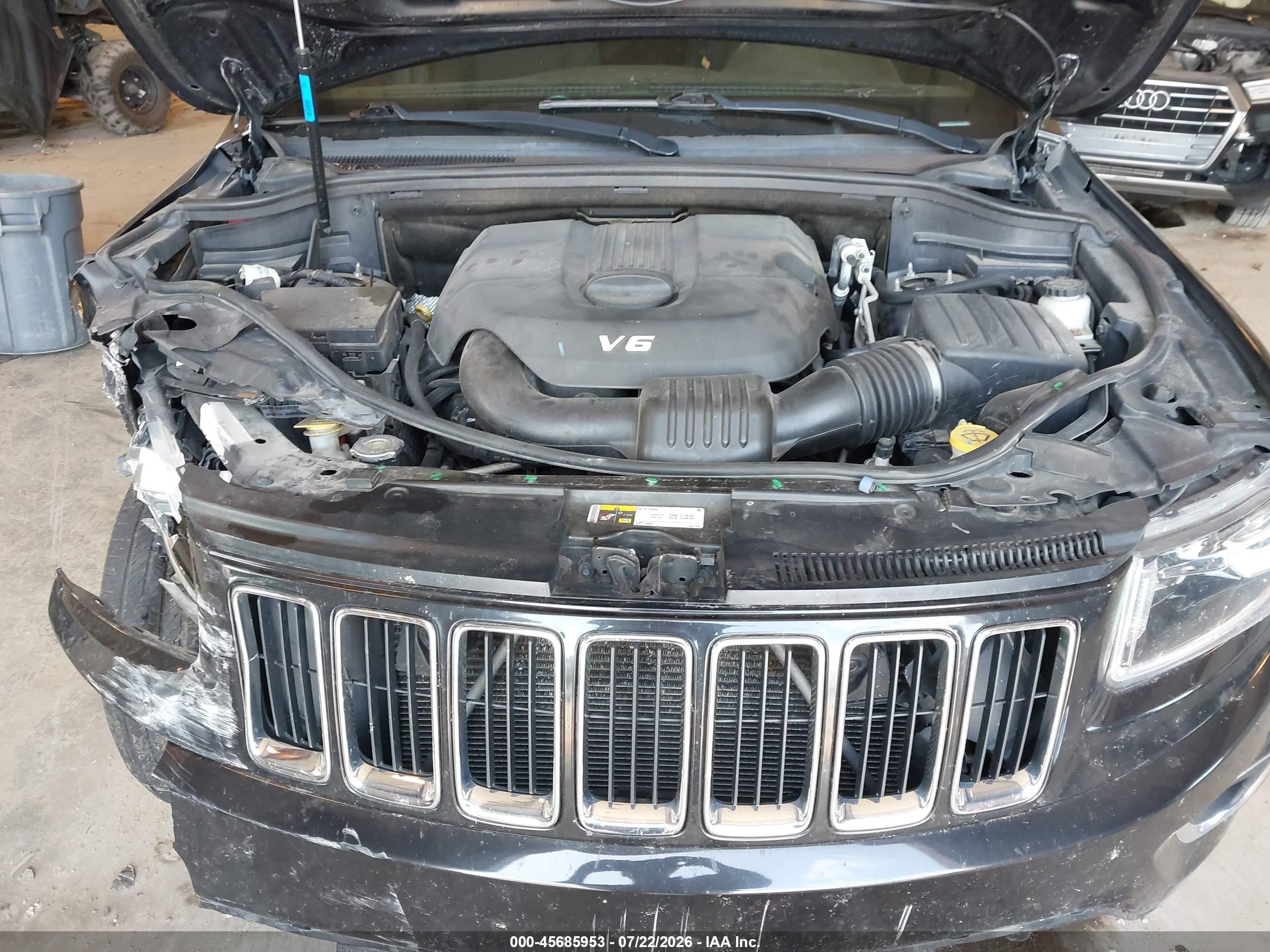 2014 Jeep Grand Cherokee Laredo Black vin: 1C4RJFAG2EC392343