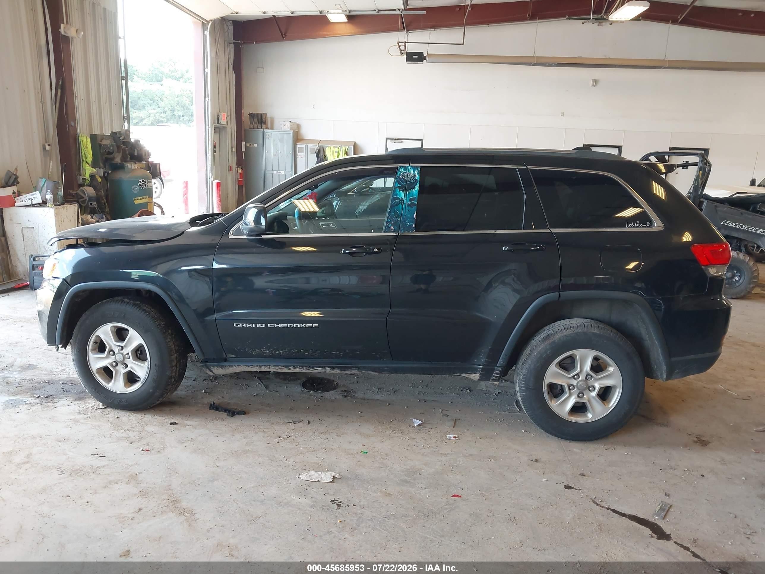 2014 Jeep Grand Cherokee Laredo Black vin: 1C4RJFAG2EC392343