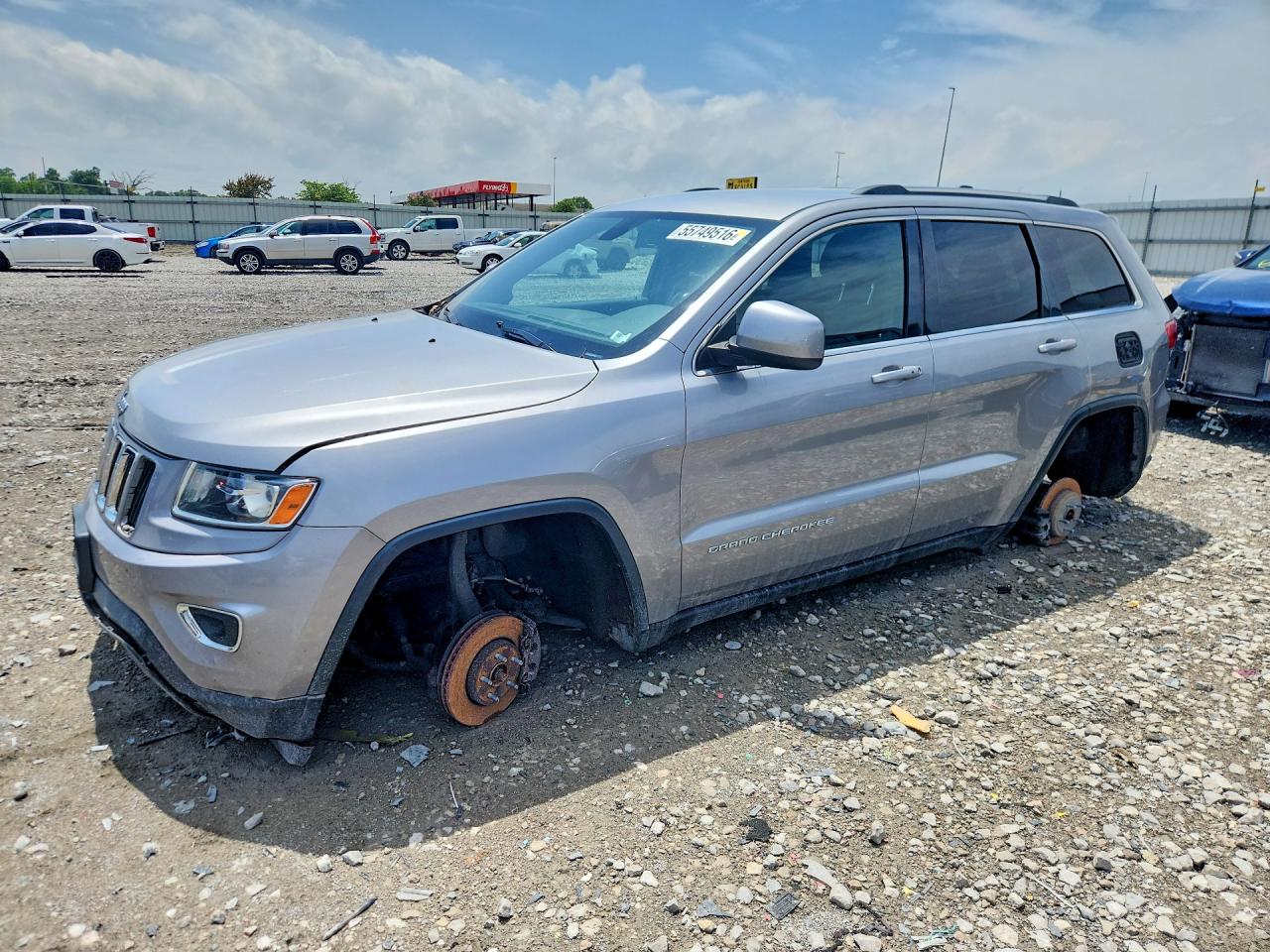 2014 Jeep Grand Cherokee Laredo Silver vin: 1C4RJFAG2EC407147