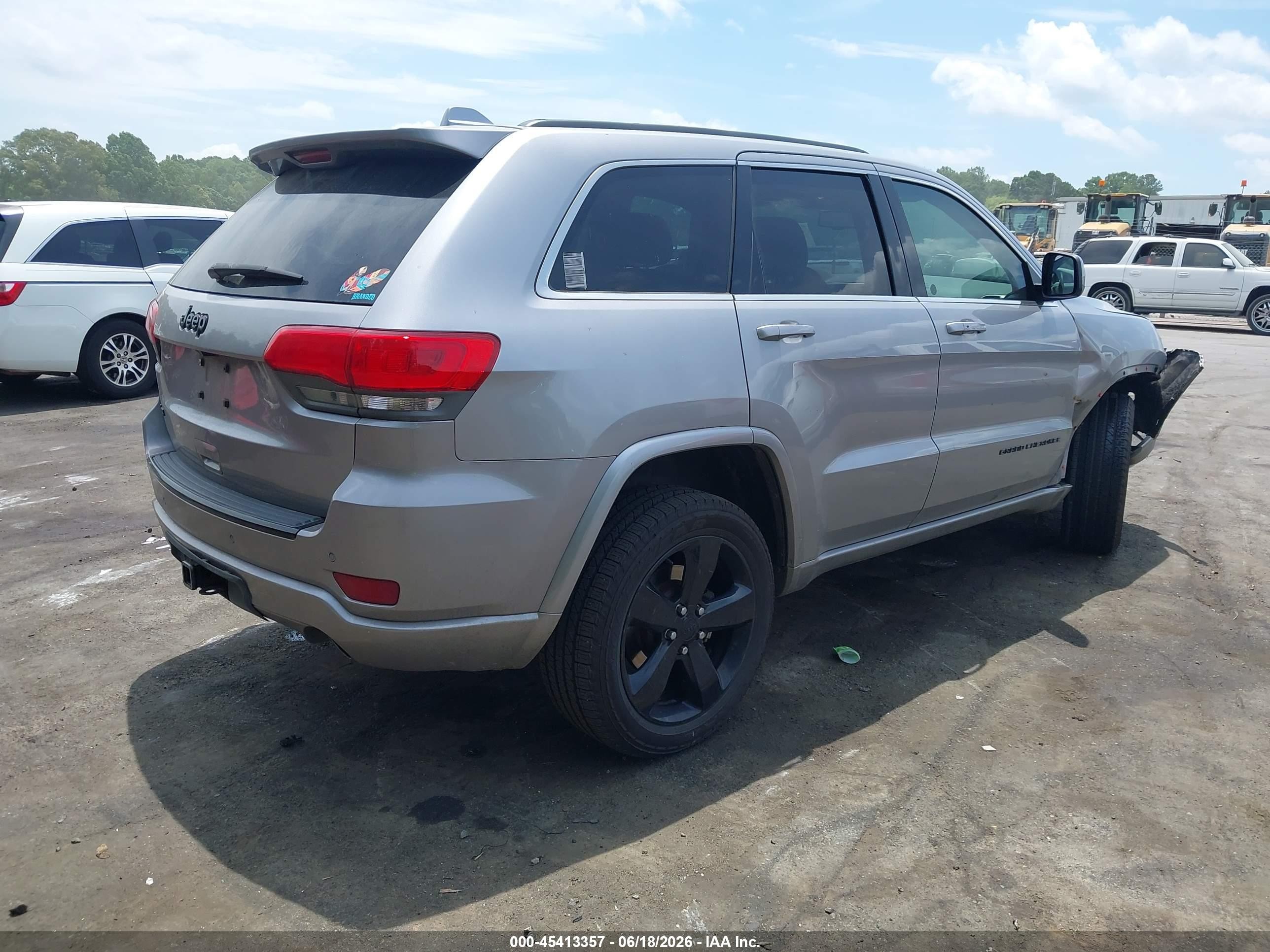 2015 Jeep Grand Cherokee Altitude Gray vin: 1C4RJFAG2FC720815