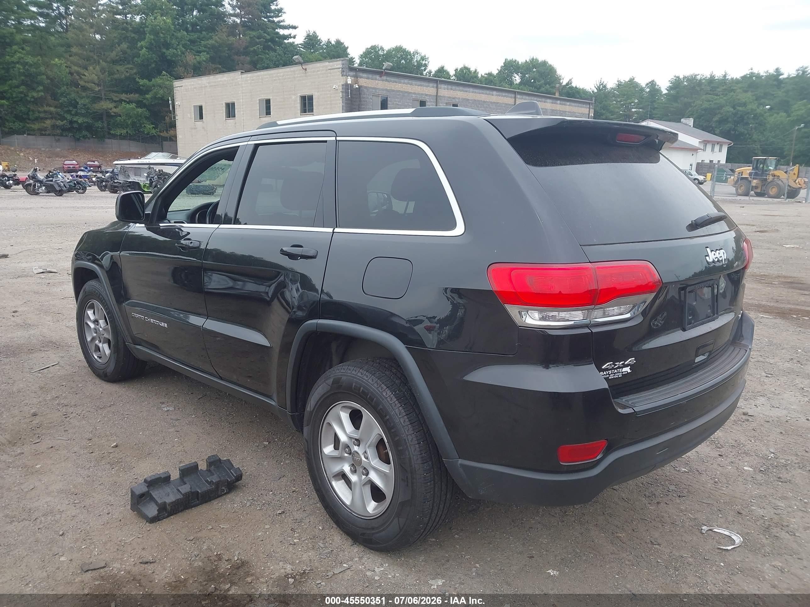 2015 Jeep Grand Cherokee Laredo Black vin: 1C4RJFAG2FC838623