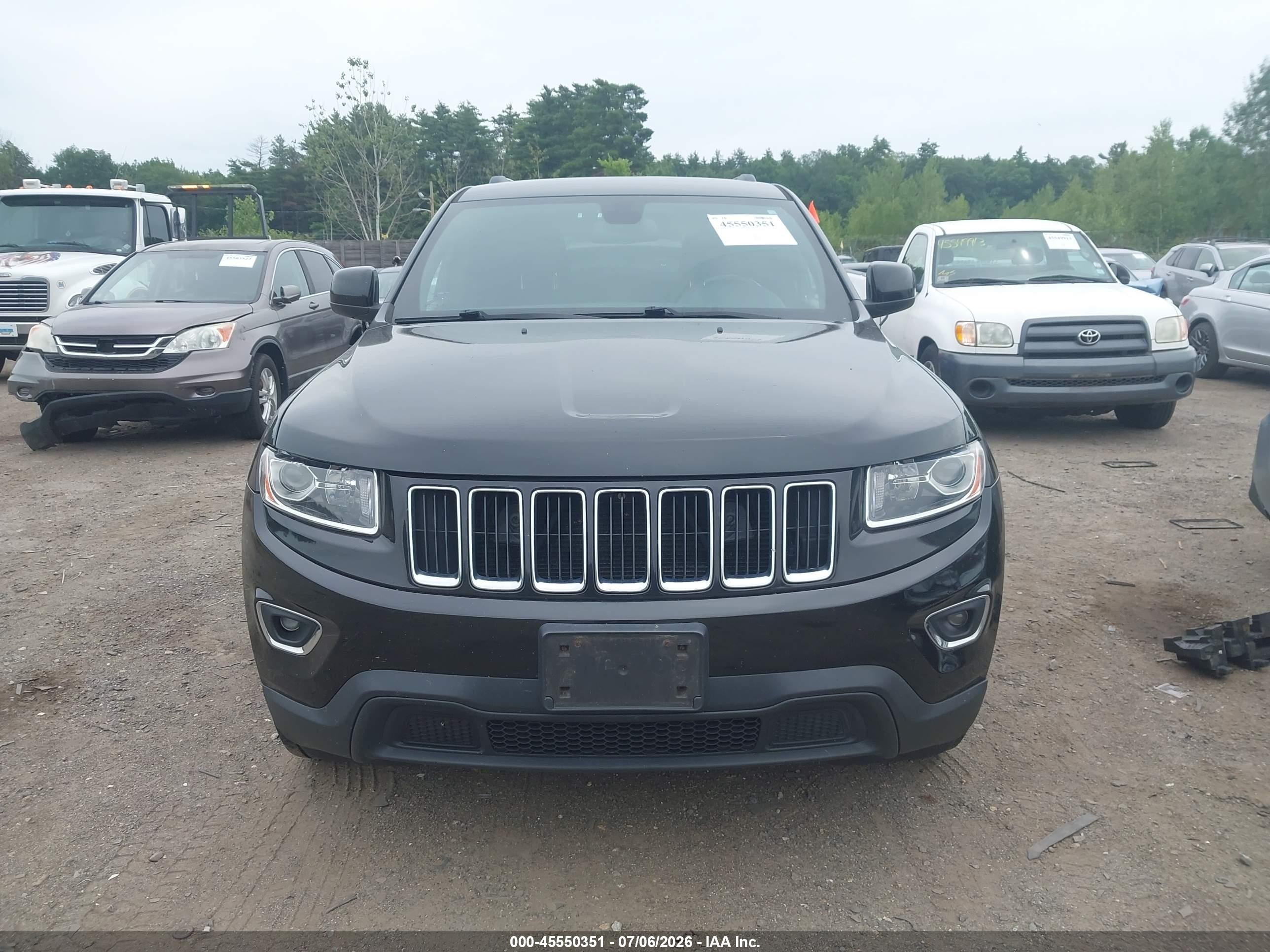 2015 Jeep Grand Cherokee Laredo Black vin: 1C4RJFAG2FC838623