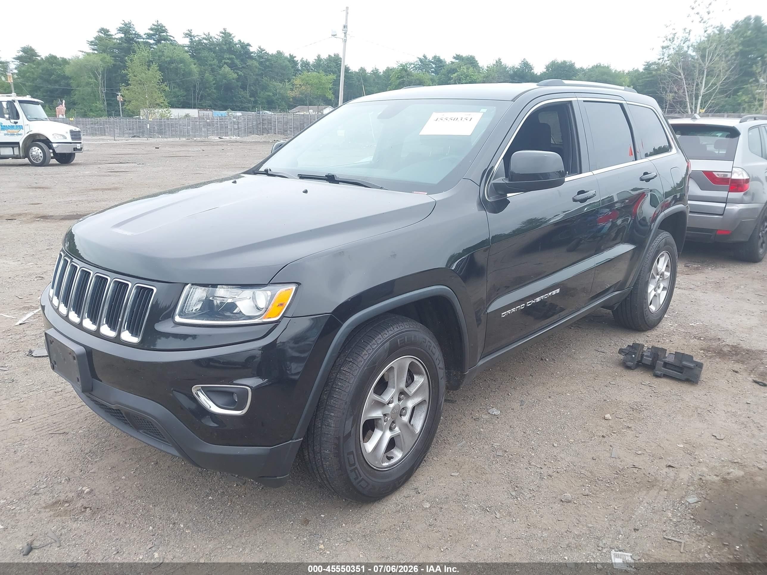 2015 Jeep Grand Cherokee Laredo Black vin: 1C4RJFAG2FC838623