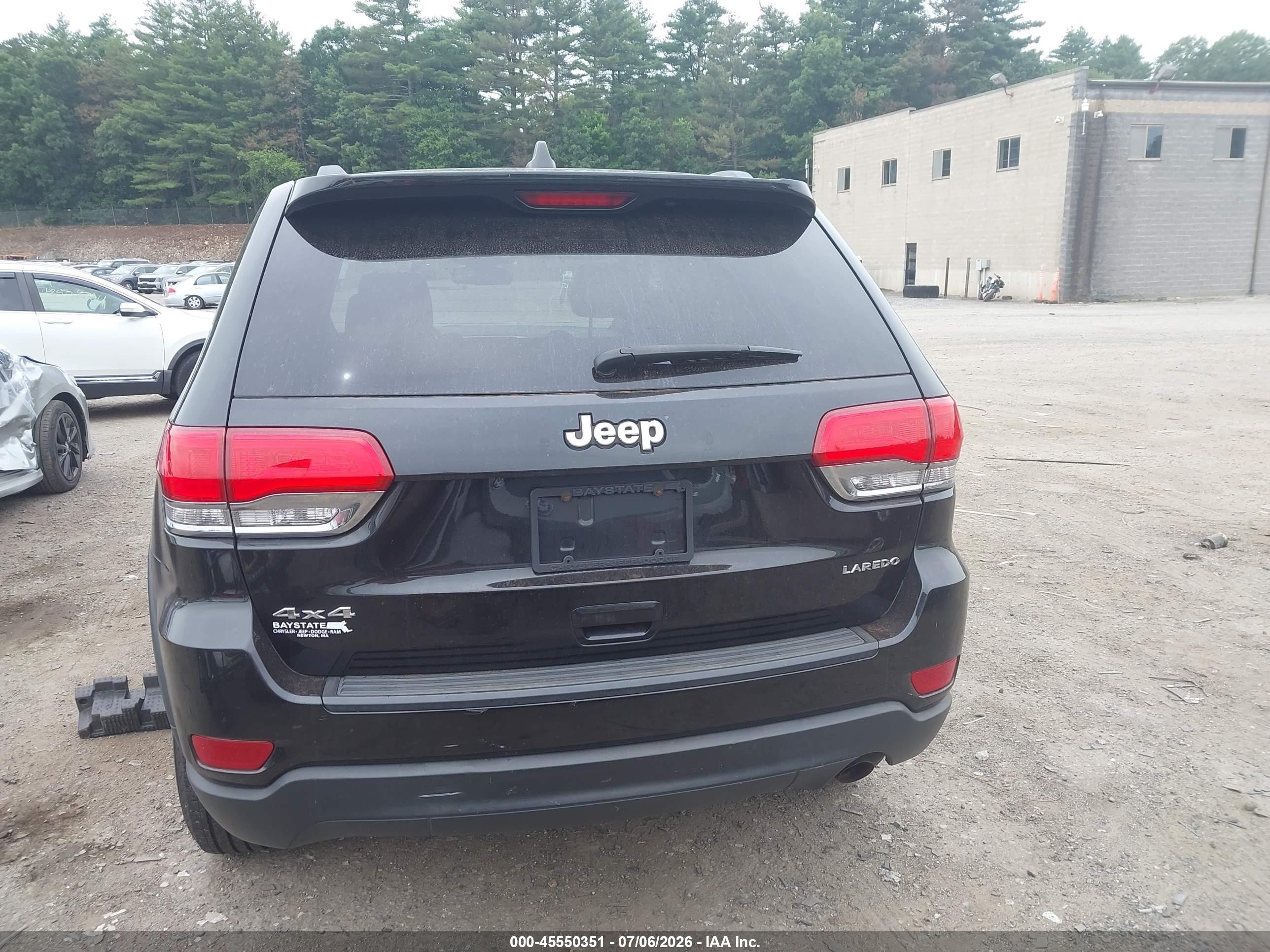 2015 Jeep Grand Cherokee Laredo Black vin: 1C4RJFAG2FC838623